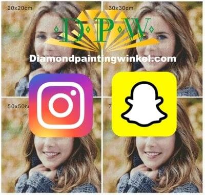 Uw Instagram en Snapchat foto's naar Diamond Painting omzetten