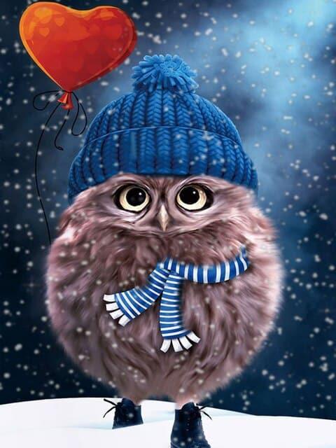 Diamantmaleri Vinter Angry Bird - SEOS Shop ®