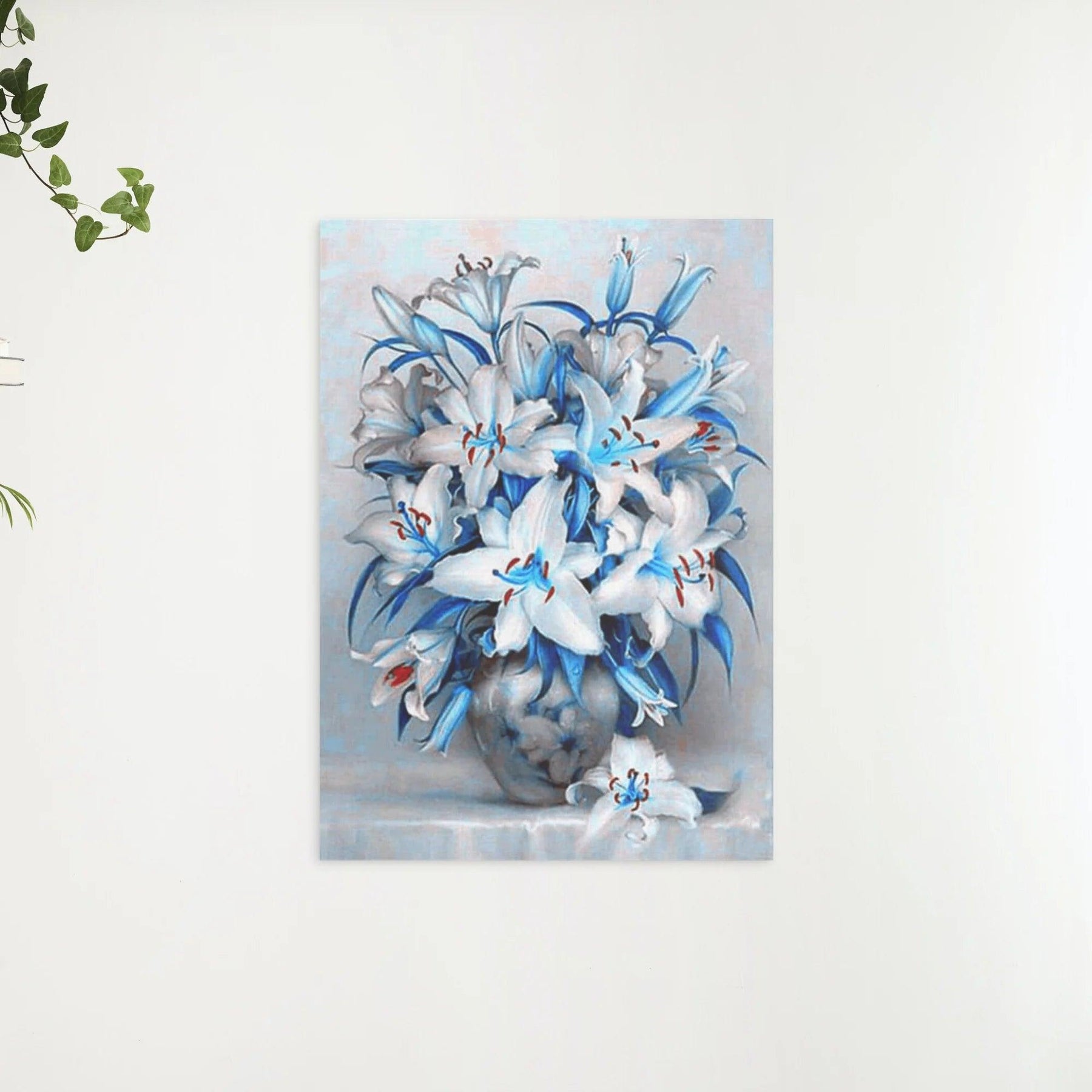 Diamantmaling Blå Blomster - SEOS Shop ®