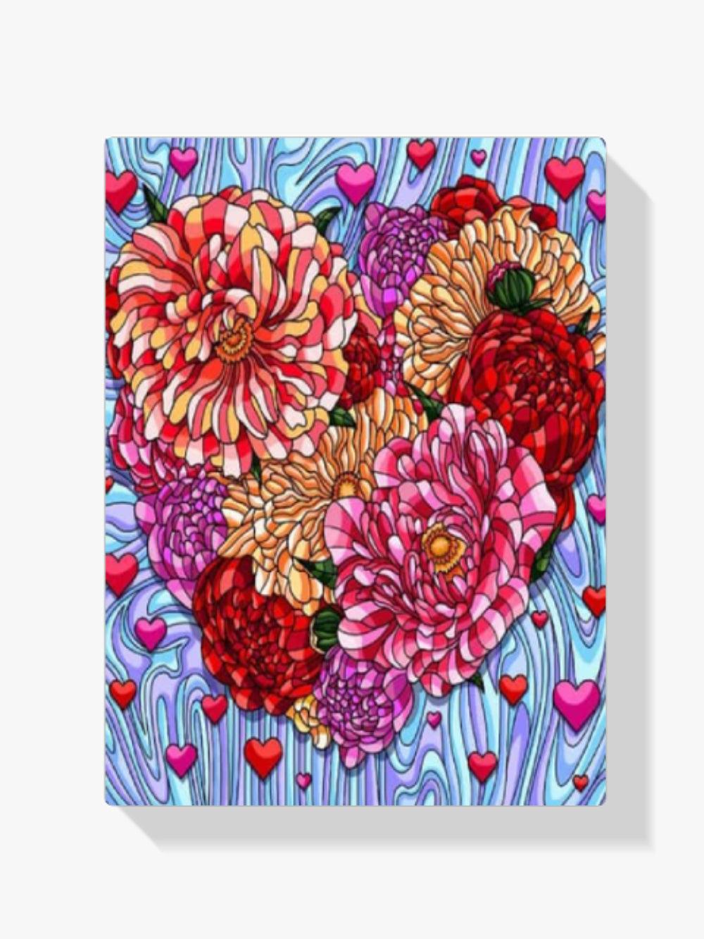 Diamantmaling Blomster Hjerte - SEOS Shop ®