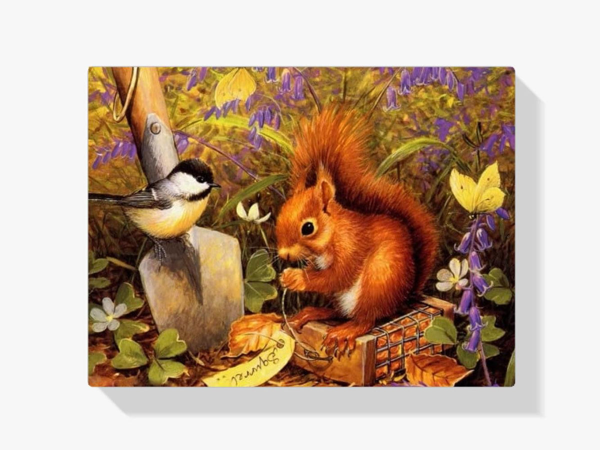 Diamantmaling Egern med Fugl - SEOS Shop ®