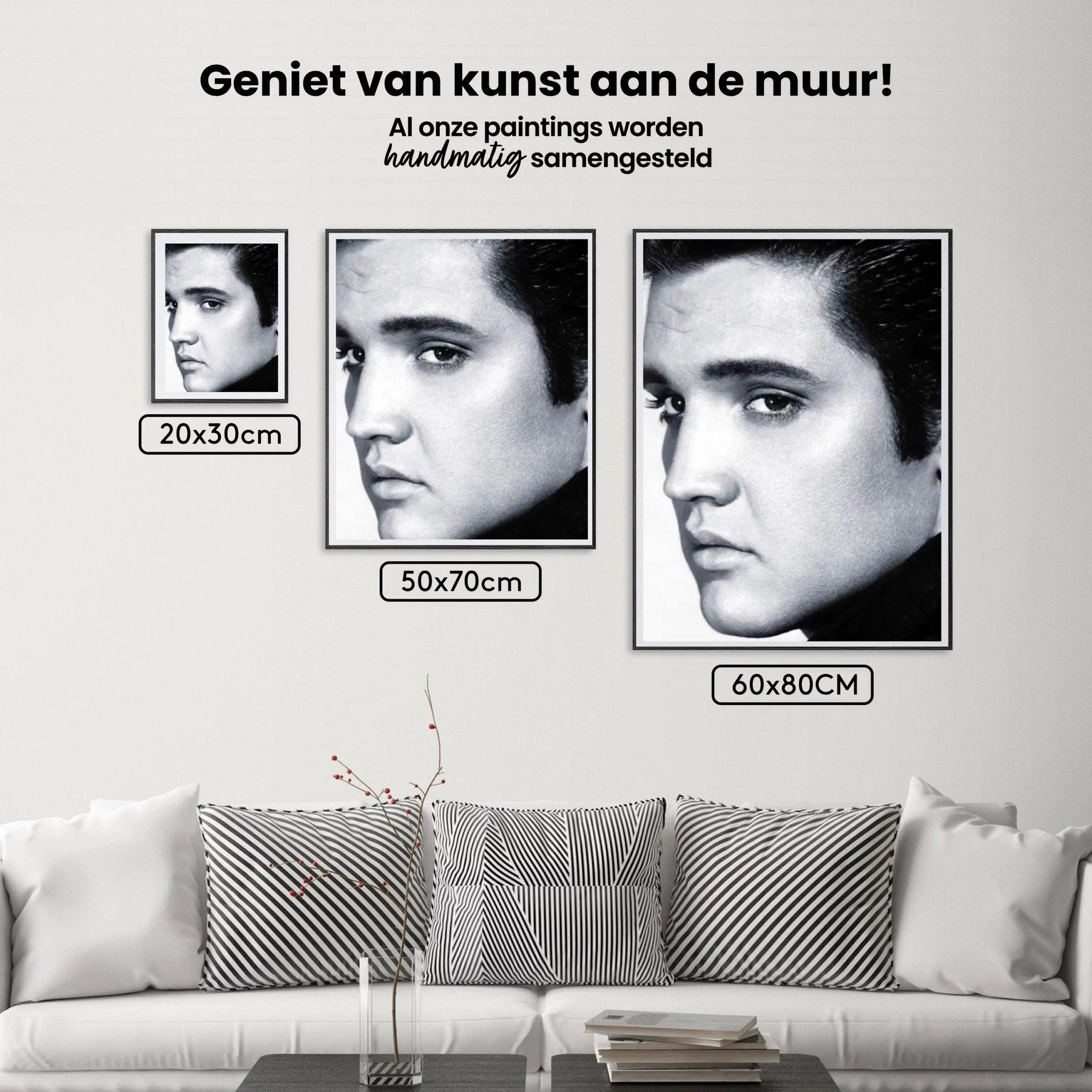 Diamantmaleri Elvis Presley i sort-hvid - SEOS Shop ®