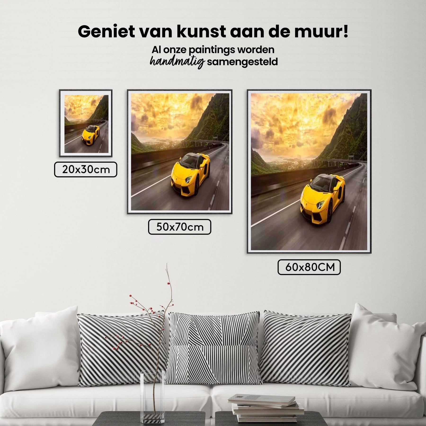 Diamantmaleri Gul Sportsvogn 30x40 cm - SEOS Shop ®