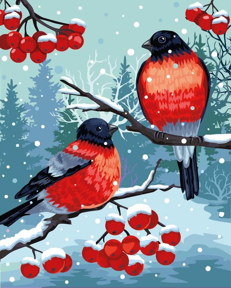 Diamantmaleri - Stillits Fugl Hvid - SEOS®