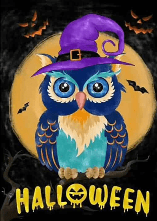 Diamantmaleri Halloween Ugle - SEOS Shop ®