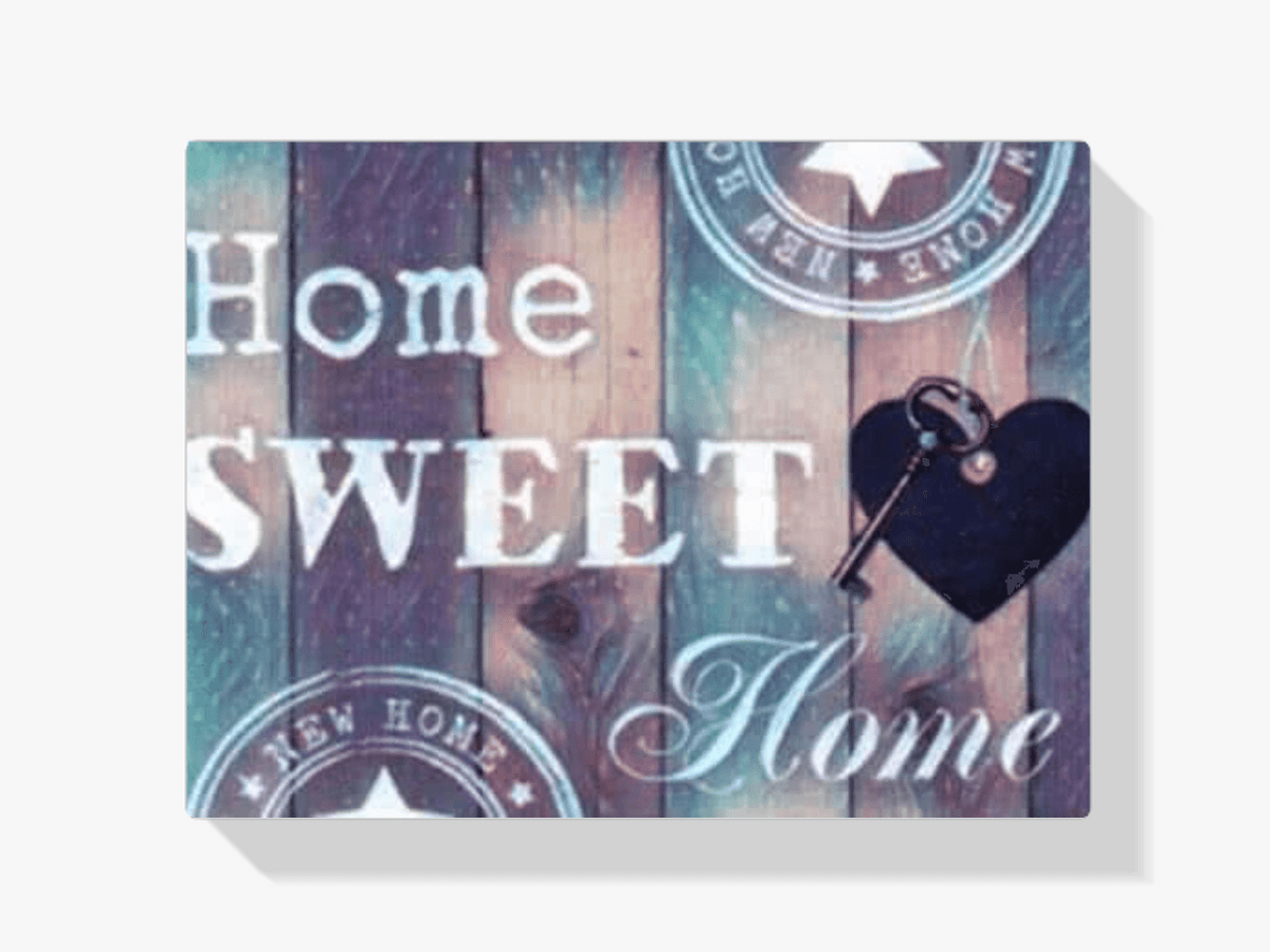 Diamantmaleri Home Sweet Home blå lilla – SEOS Shop ®