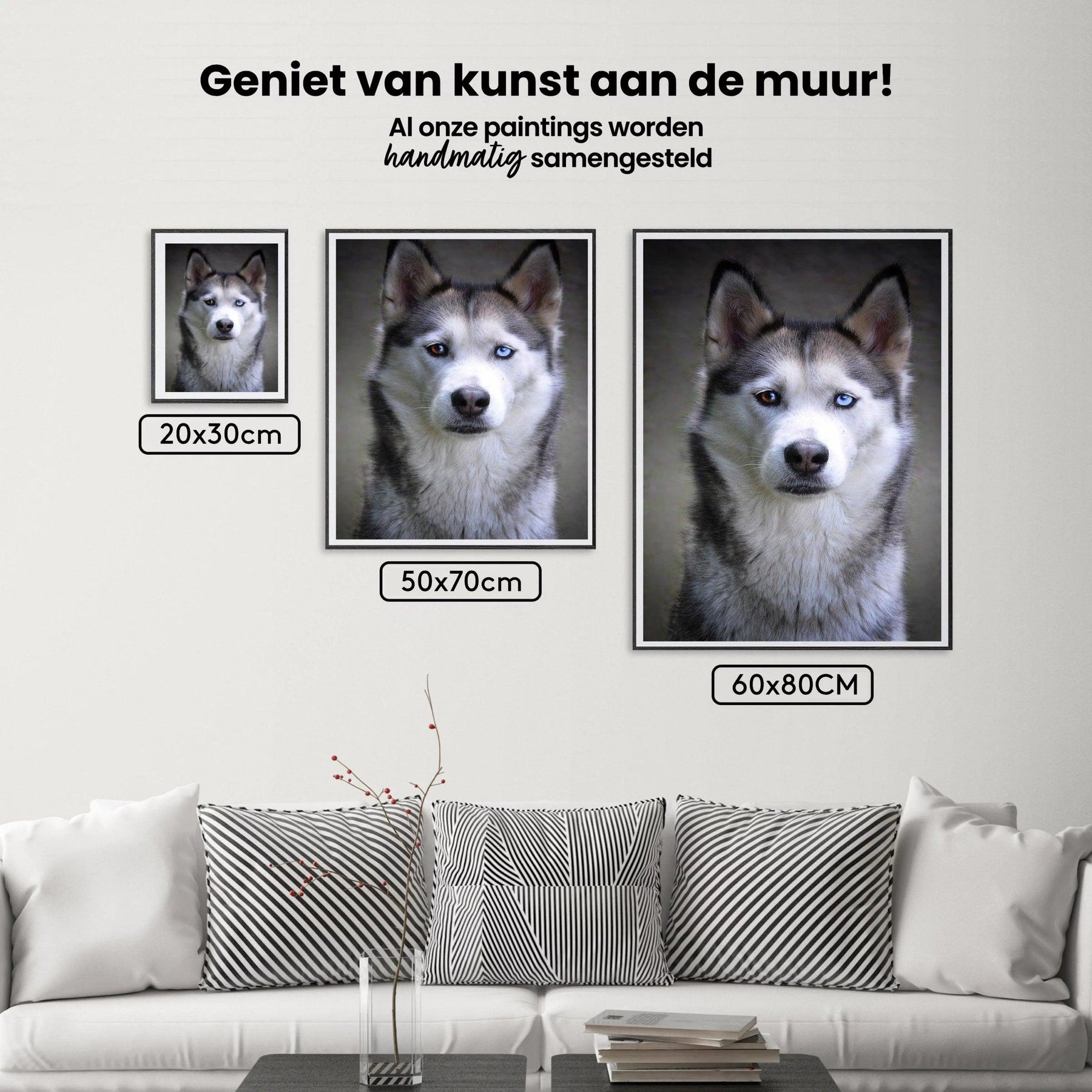 Diamantmaling Husky med hvalpøjne - SEOS Shop ®