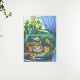 Diamantmaling Kat med Fisk - SEOS Shop ®