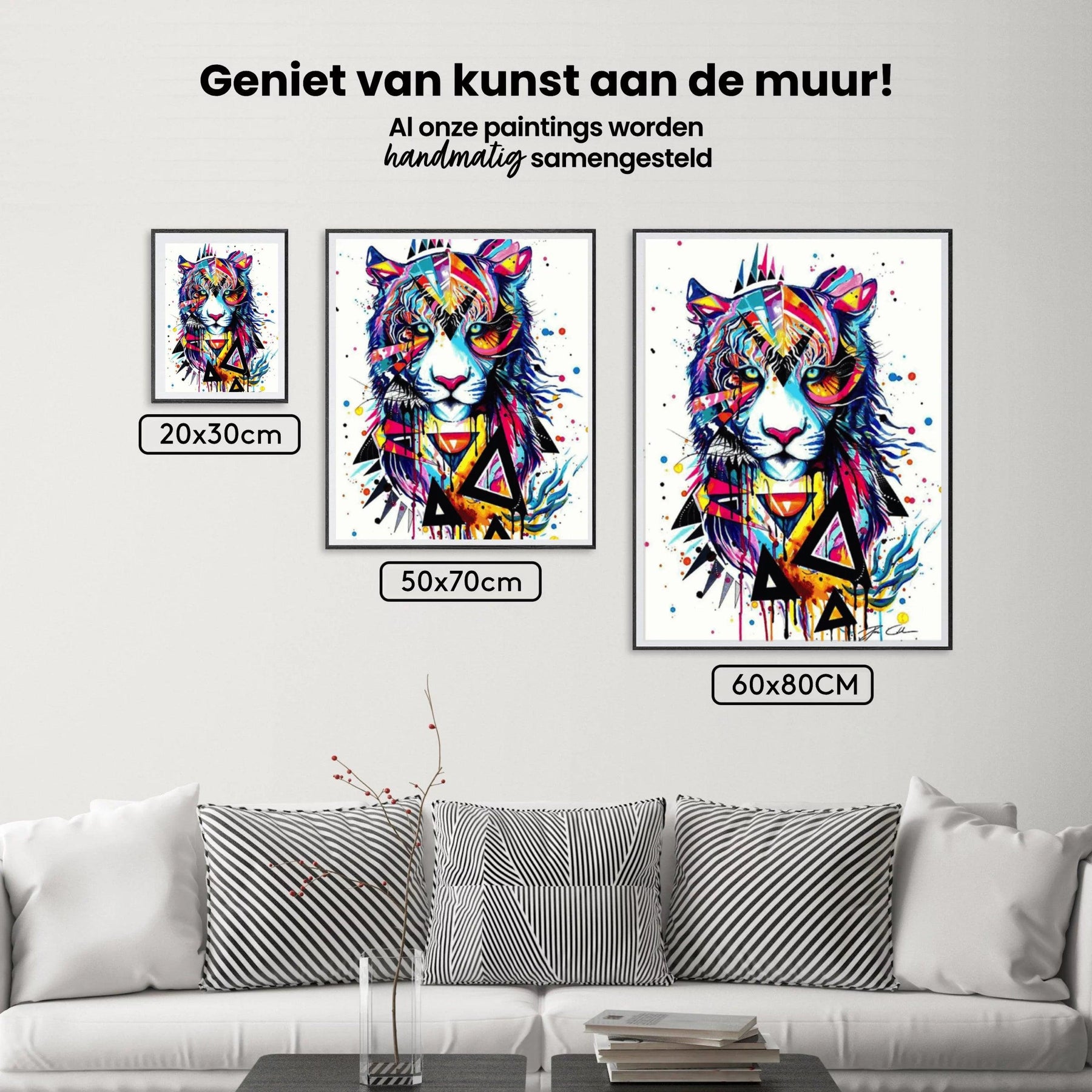 Diamantmaleri Farverig Tiger - SEOS Shop ®