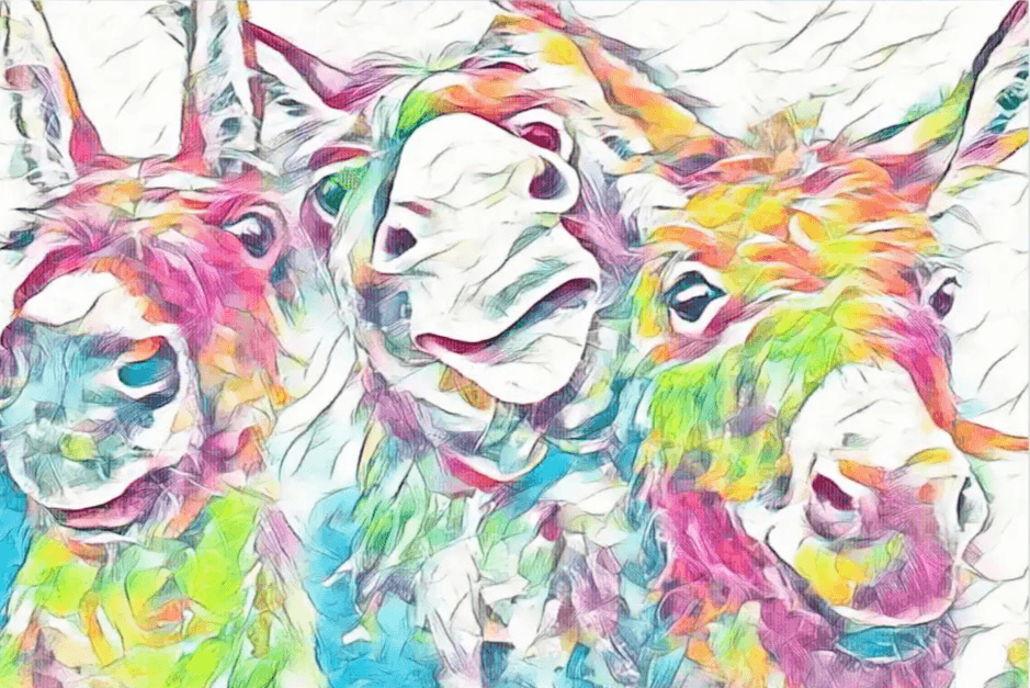 Diamantmaling Farverige Æsler - SEOS Shop ®