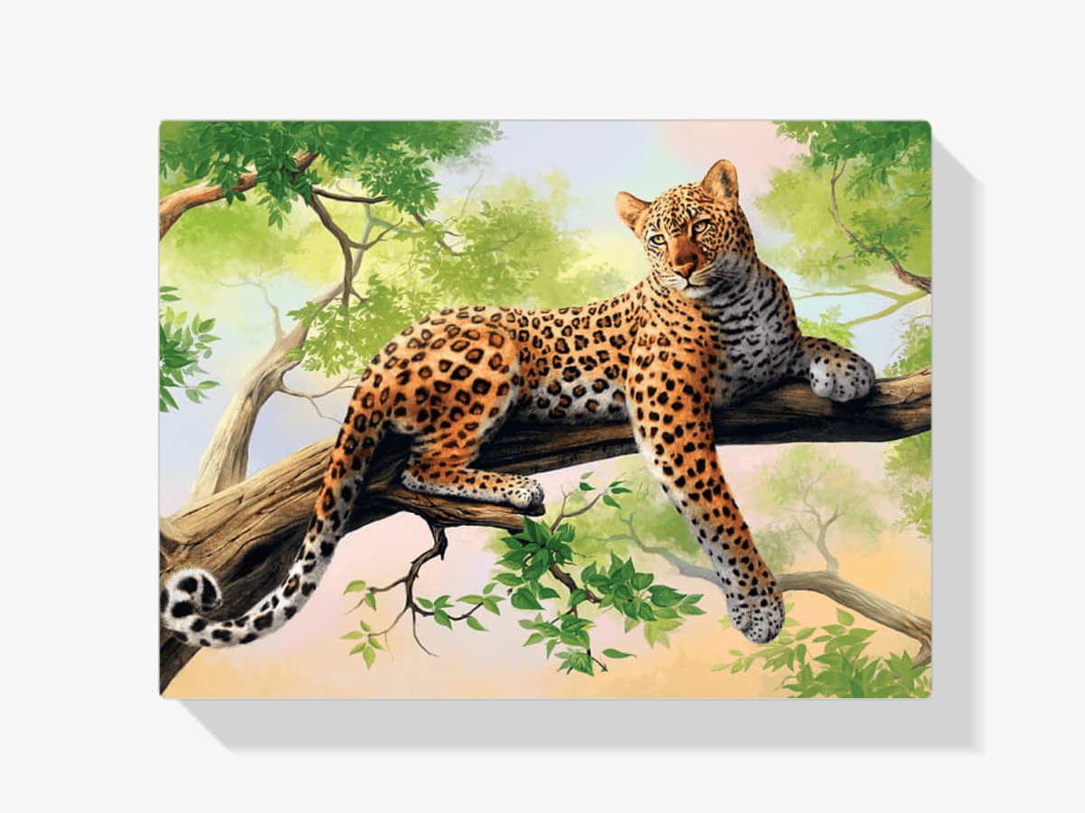 Diamantmaling Liggende Leopard - SEOS Shop ®