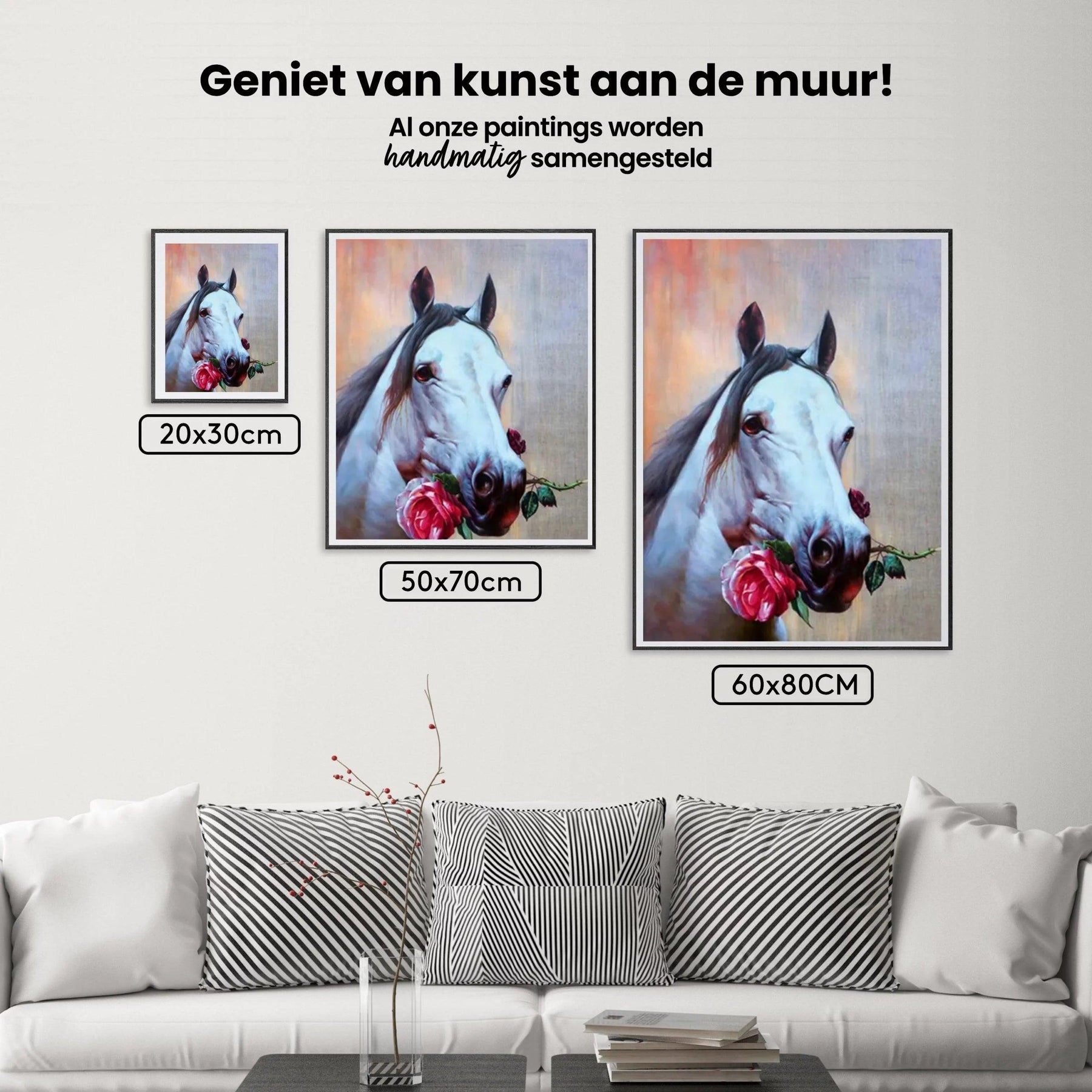 Diamantmaling Hest med Rose - SEOS Shop ®