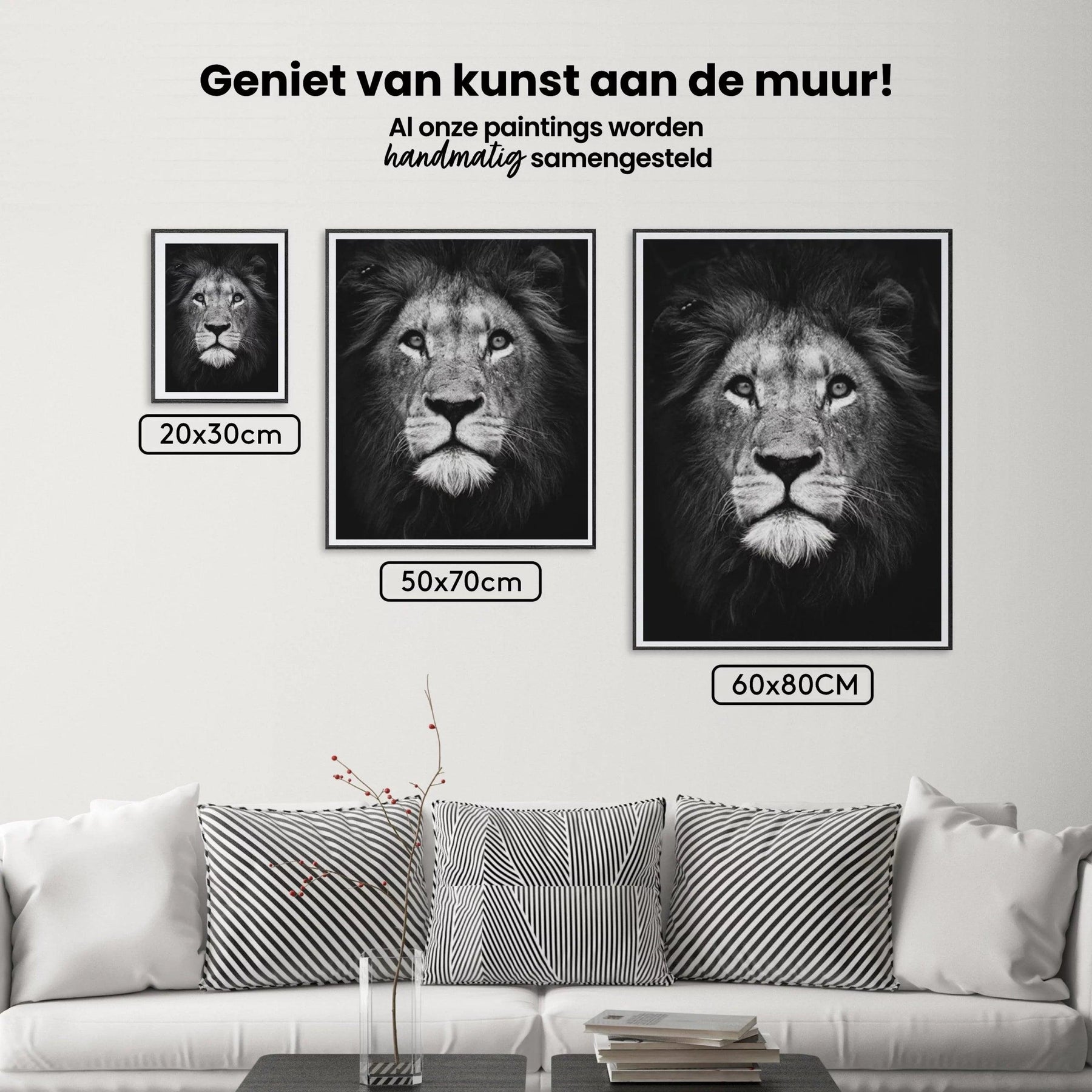 Diamantmalingssæt Sort og Hvid Løve - SEOS Shop ®