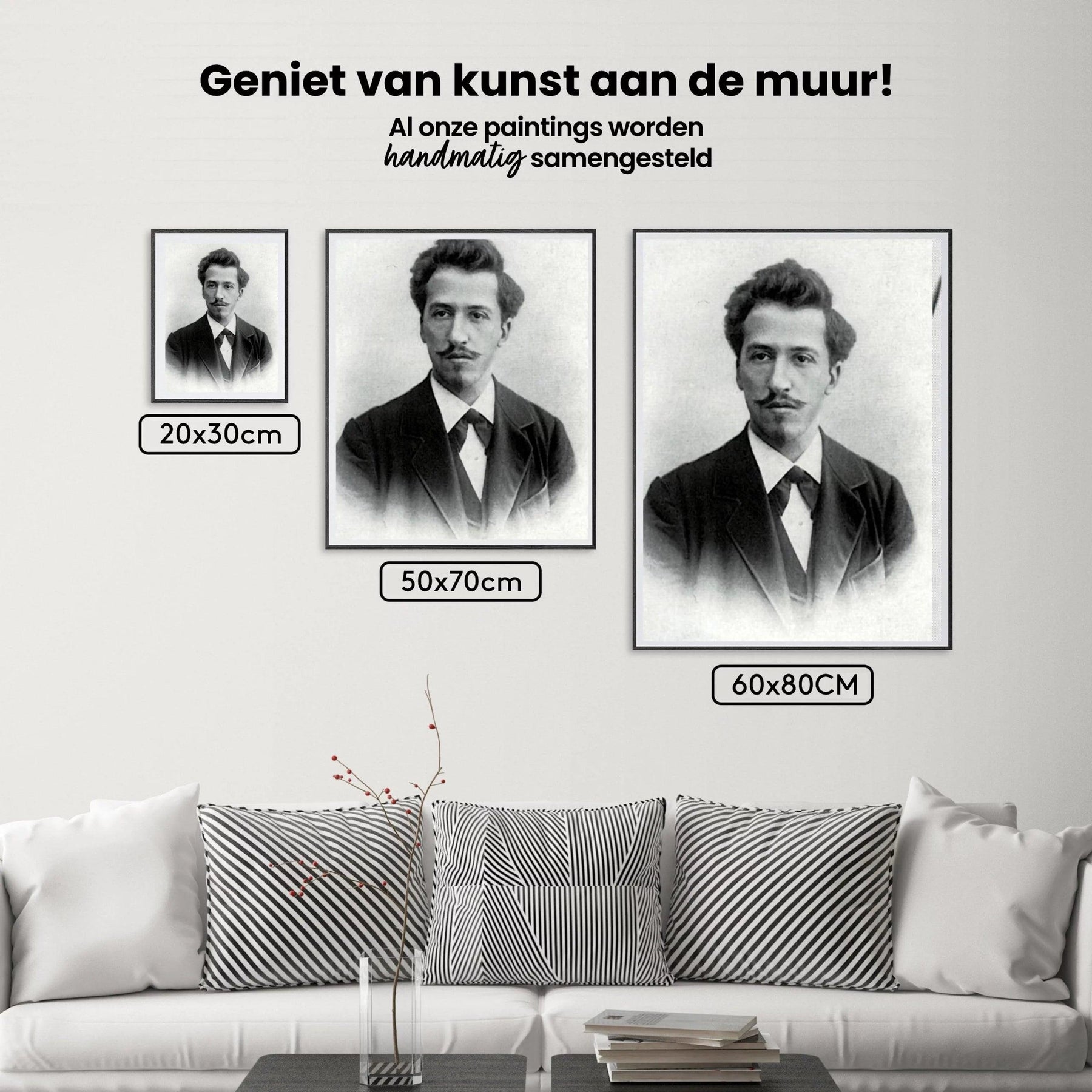 Diamantmaleri Portræt af Piet Mondrian - SEOS Shop ®