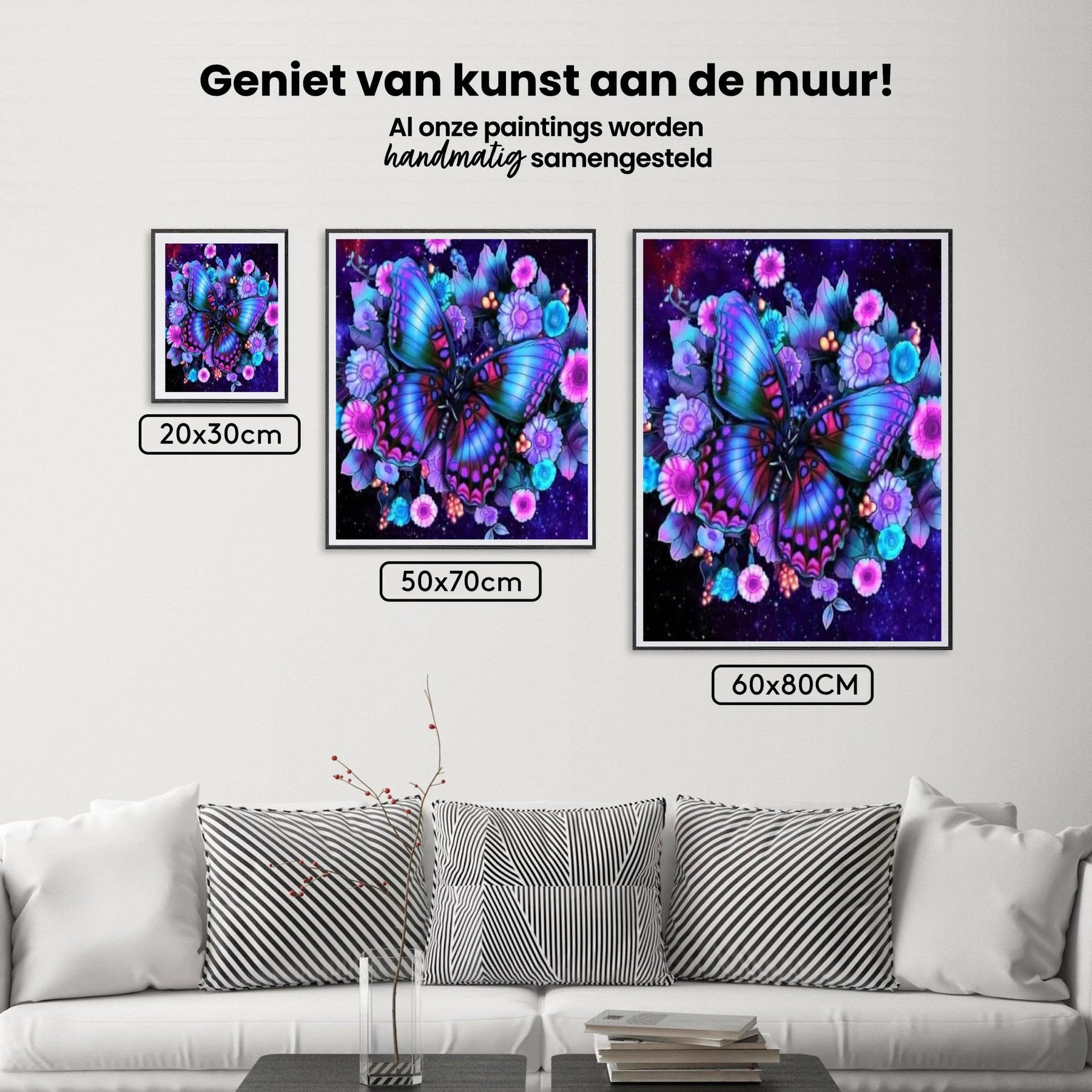 Diamantmaling Sommerfugl med Blomst - SEOS Shop ®