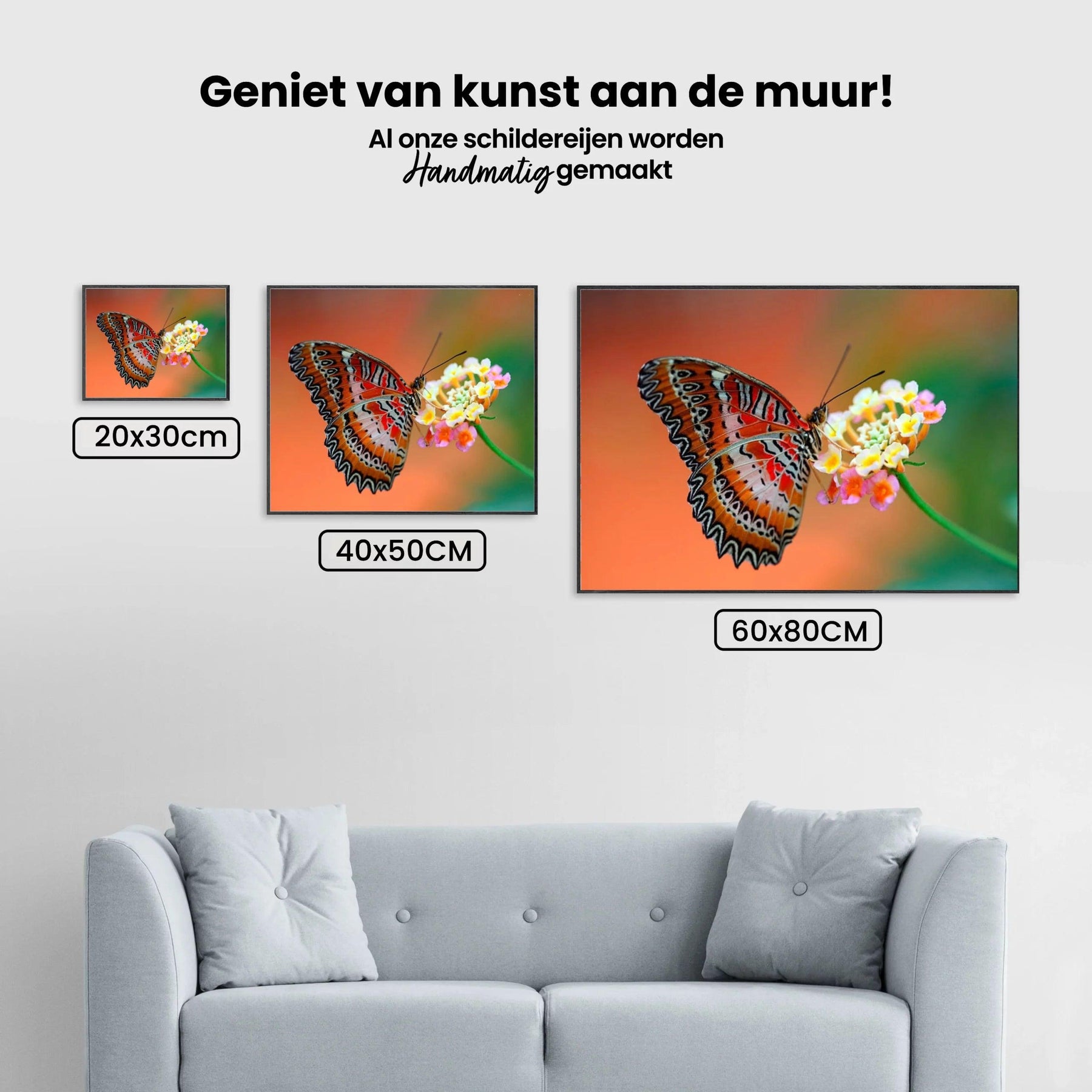 Diamantmaling Sommerfugl på Blomst - SEOS Shop ®