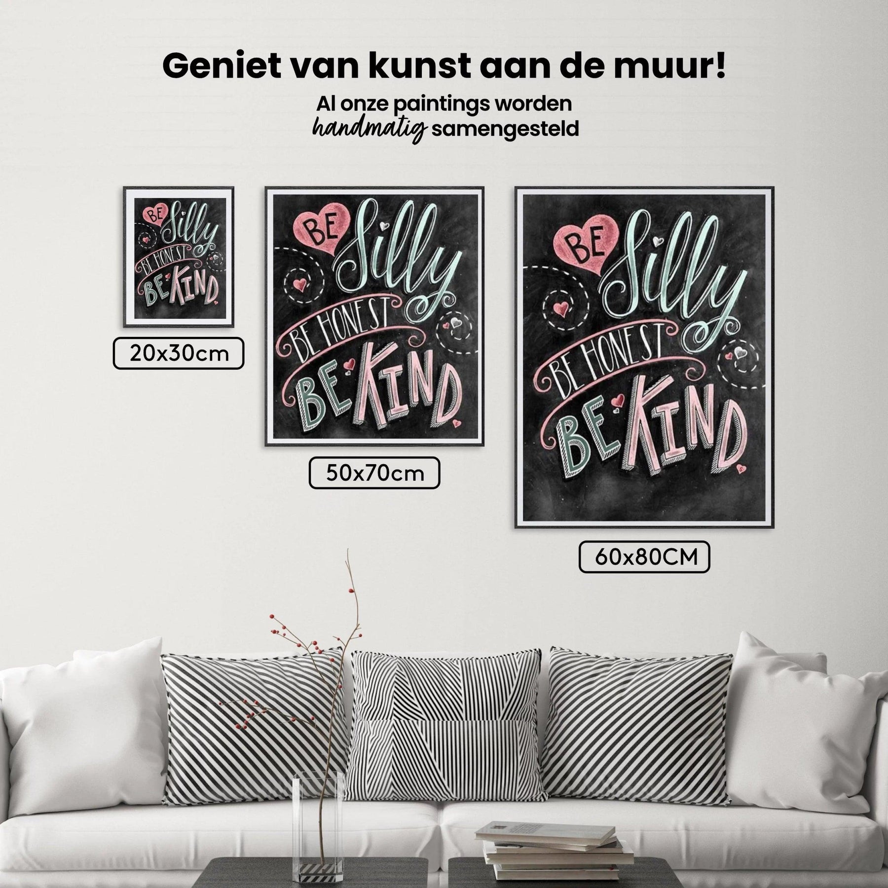 Diamantmaleri Vær skør, vær ærlig, vær venlig – SEOS Shop ®