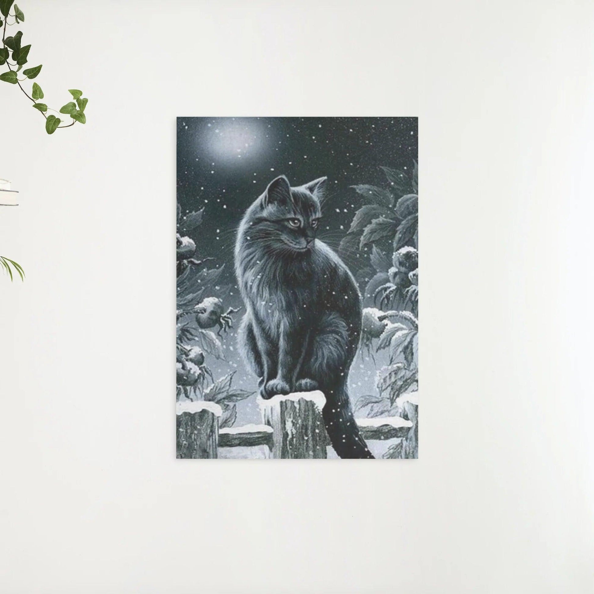 Diamantmaleri Vinter Sort Kat - SEOS Shop ®