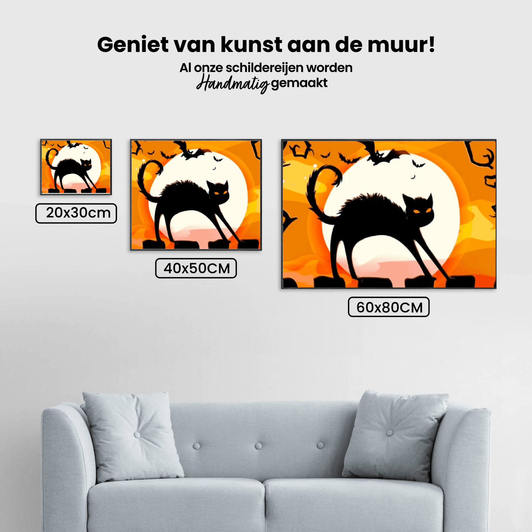 Diamantmaleri Sort kat i natten - SEOS Shop ®