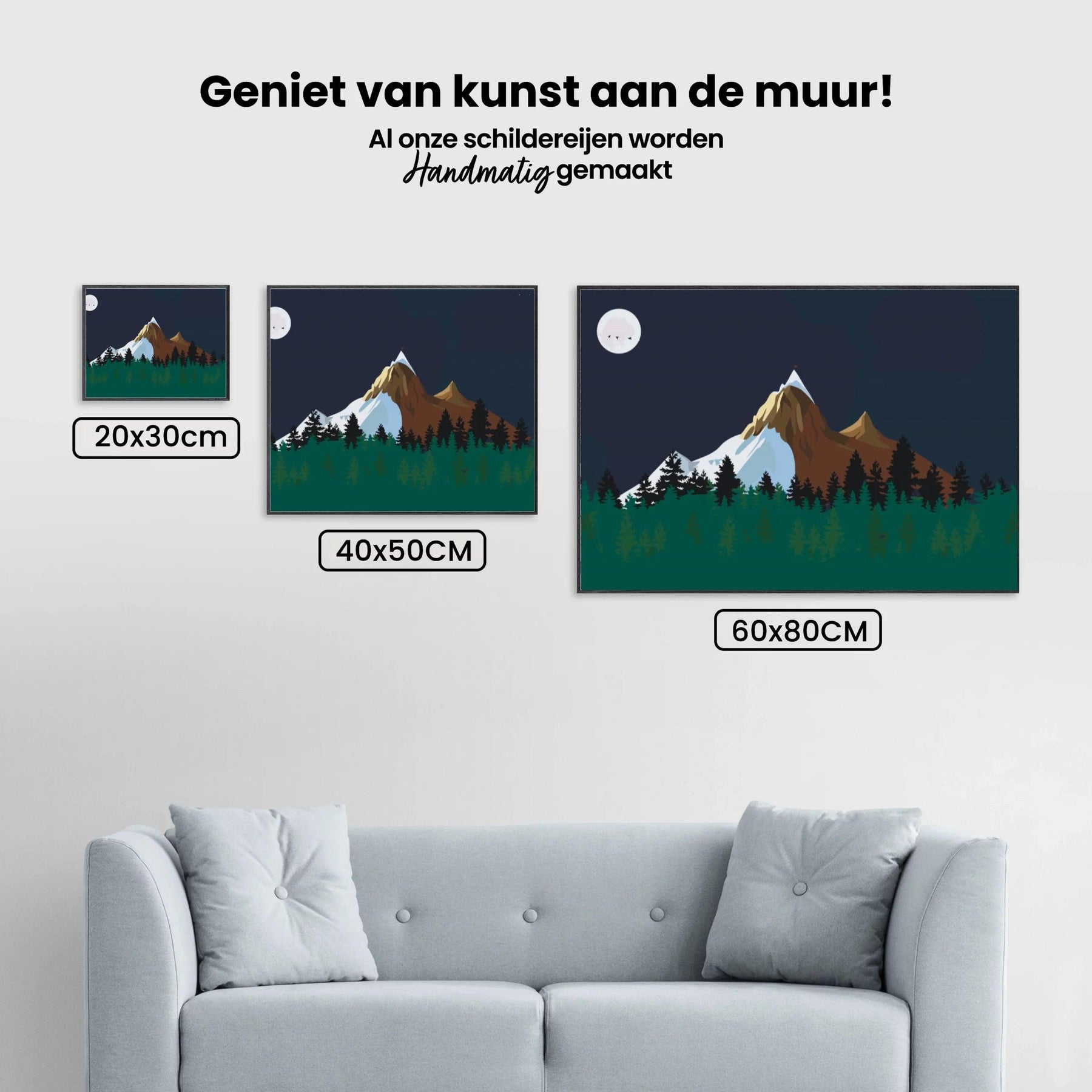 Diamantmaleri - Bjerge om natten - SEOS Shop ®
