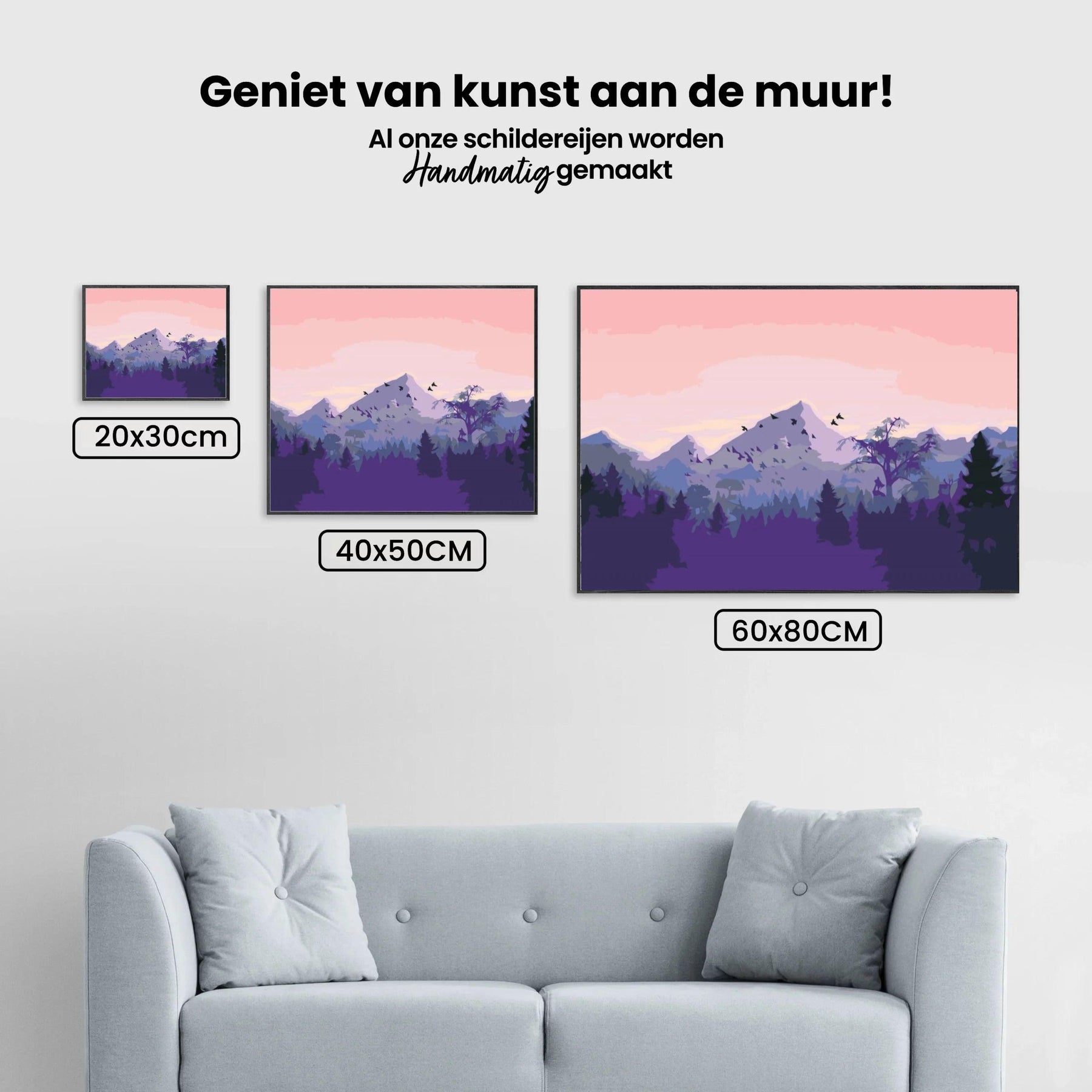 Diamantmaleri - Bjerge ved solnedgang - SEOS Shop ®
