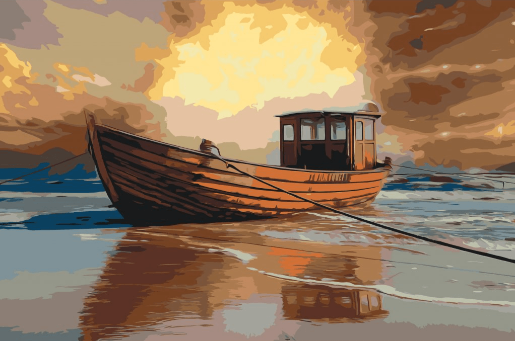 Diamantmaling - Båd til søs 2 - SEOS Shop ®