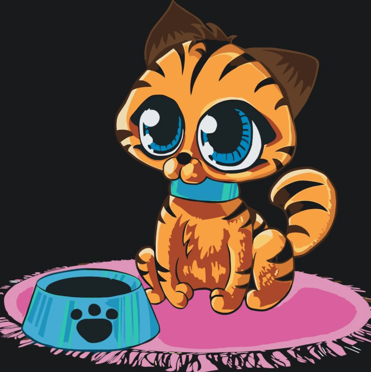 Diamantmaling - En kat med store øjne - SEOS®