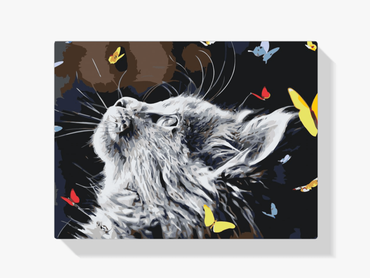 Diamantmaling - En kat blandt sommerfuglene - SEOS®