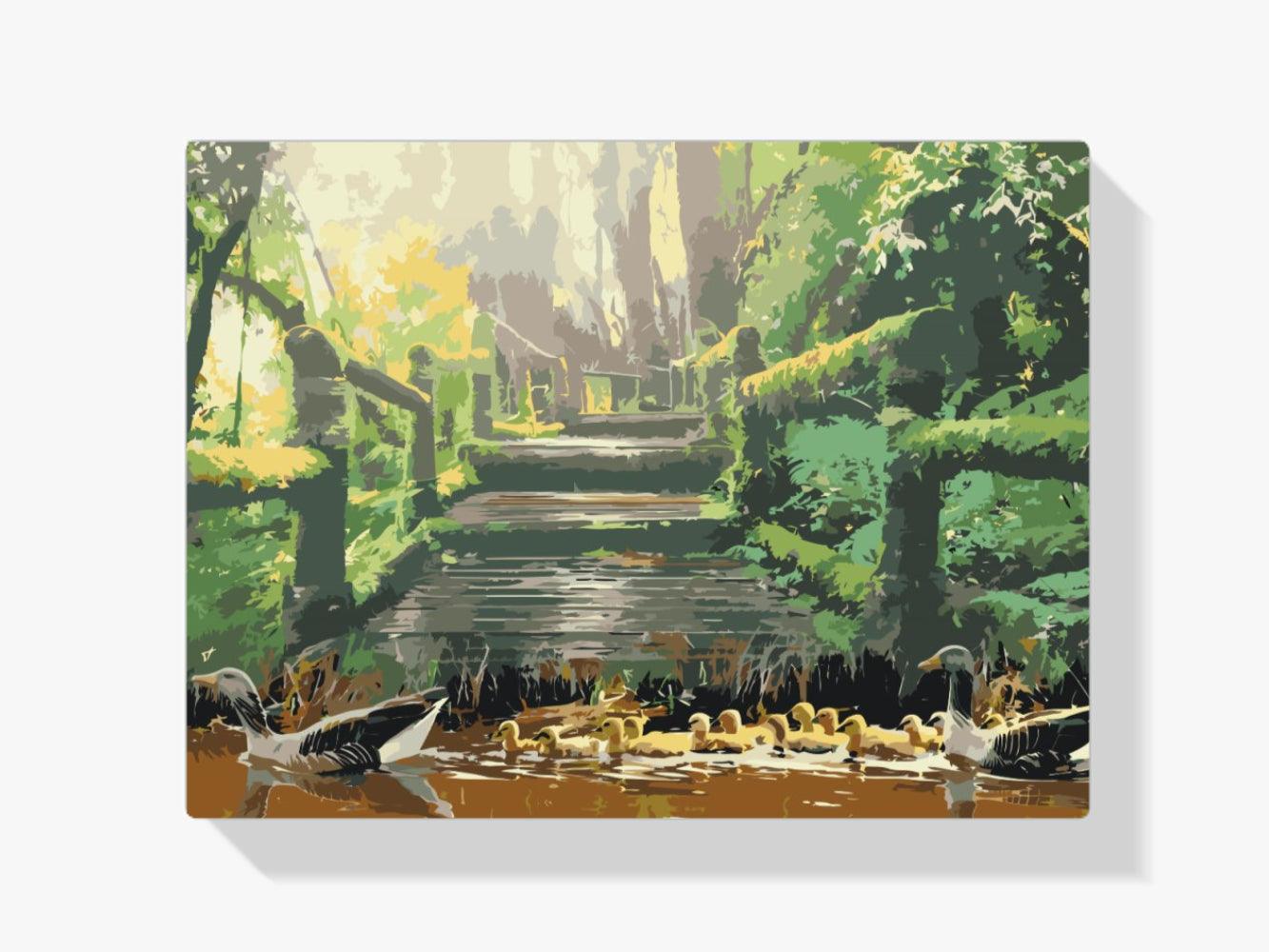 Diamantmaling - Andefamilie i parken - SEOS®