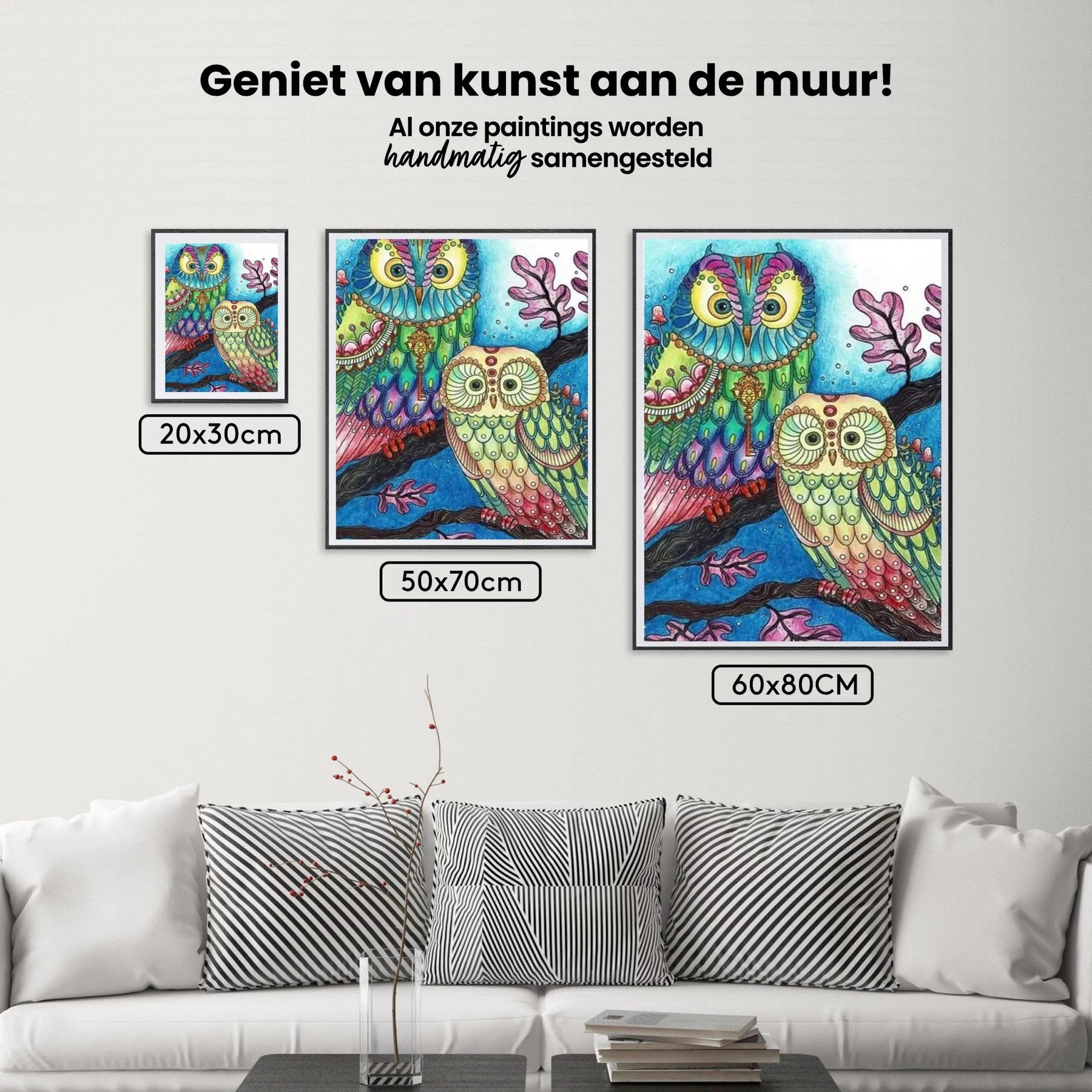 Diamantmaling - Farvet ugle - SEOS®