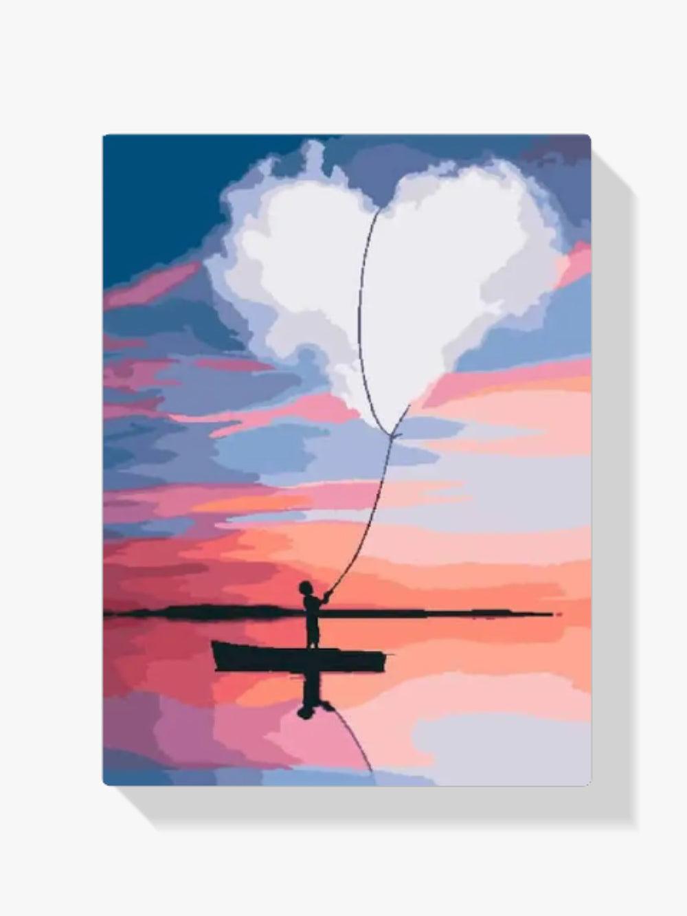 Diamantmaleri - Hjerte på en båd - SEOS Shop ®