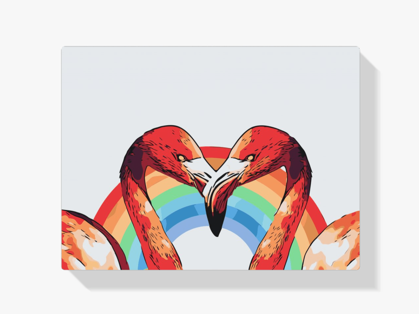 Diamantmaling - Hjerteformede flamingoer - SEOS®