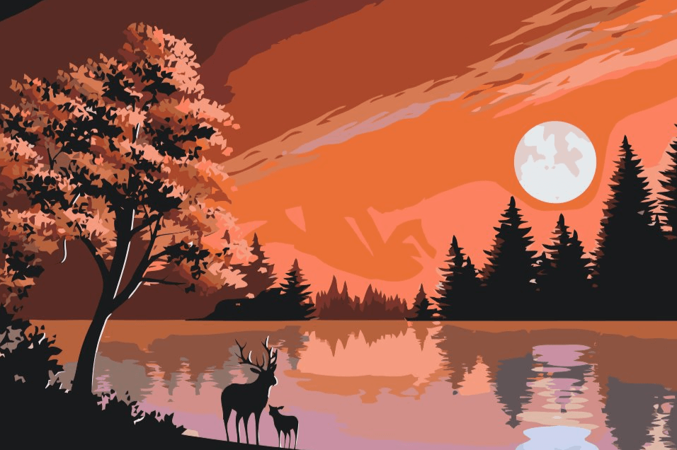 Diamantmaling - Hjort i naturen - SEOS®