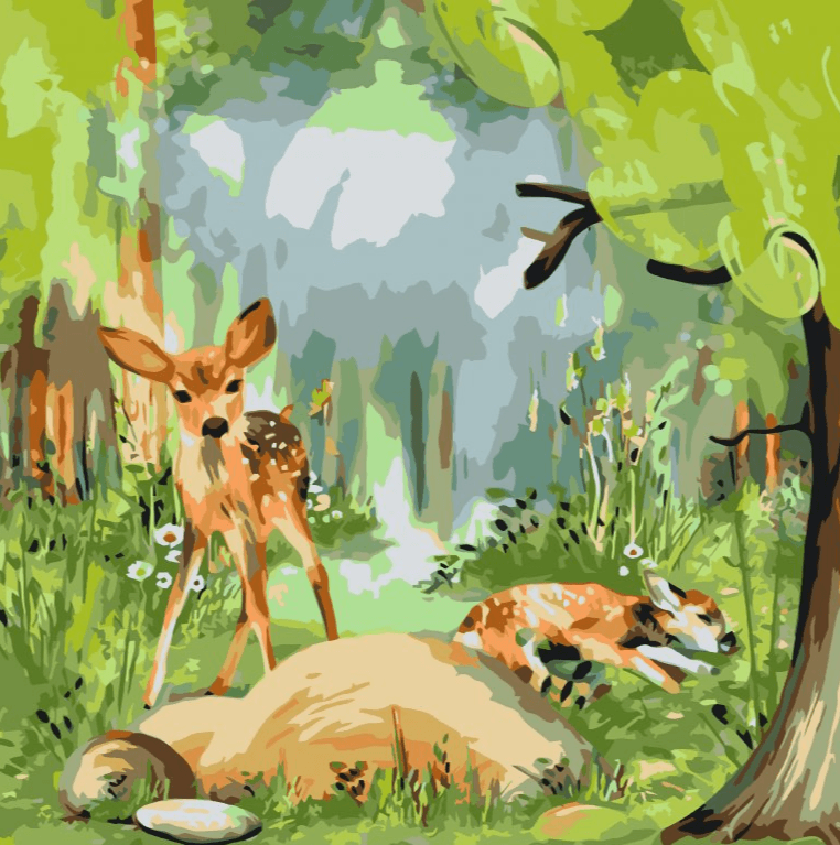 Diamantmaling - Hjort i skoven - SEOS®