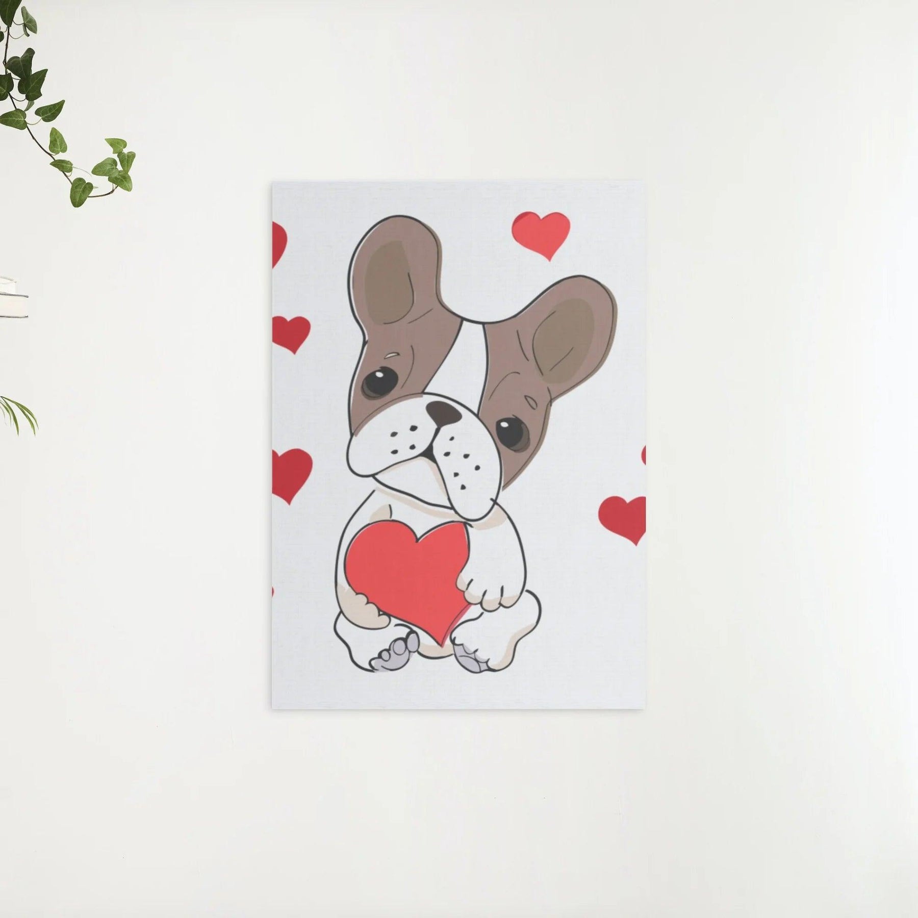 Diamantmaling - Hund med hjerter - SEOS®