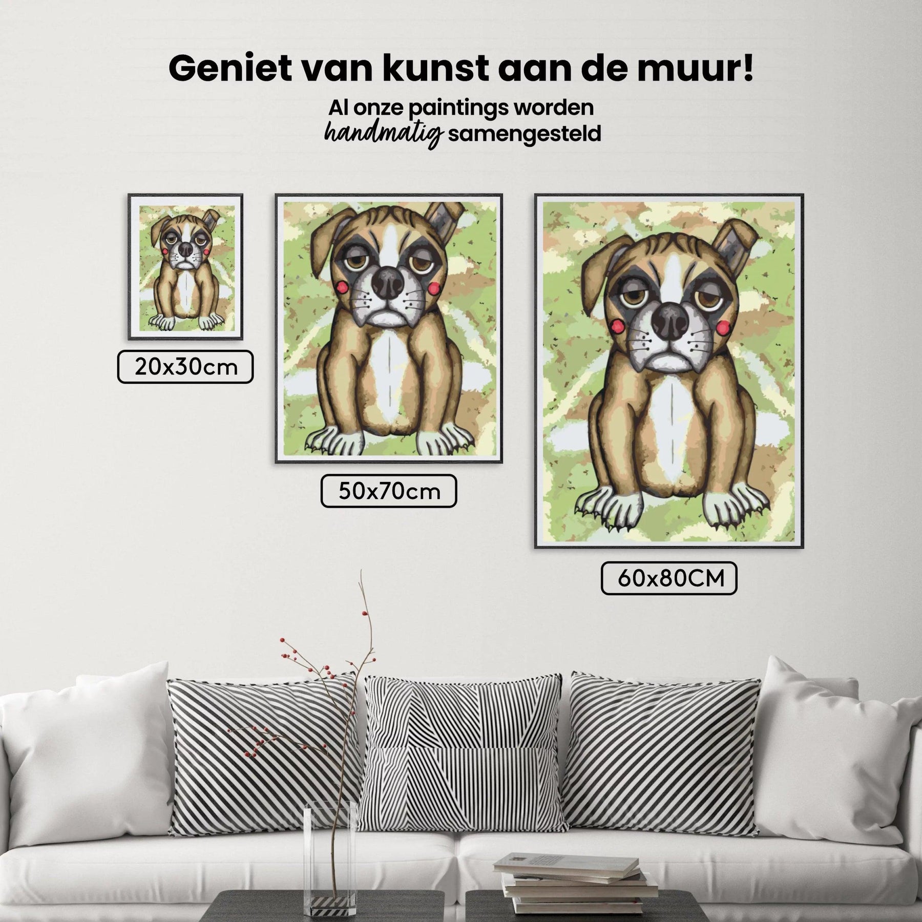 Diamantmaleri - Hund med lyserøde kinder - SEOS®