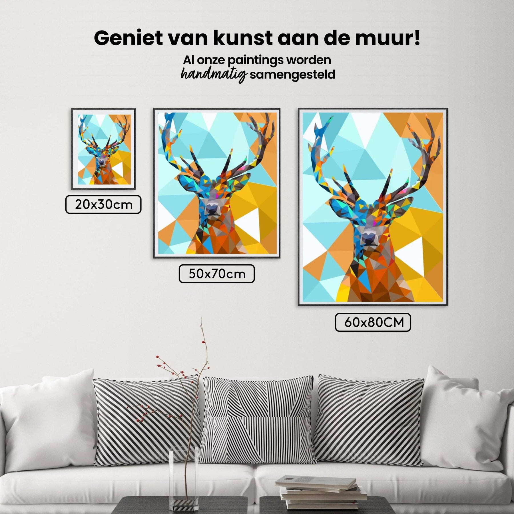 Diamantmaling - Polygon Hjortehoved 1 - SEOS®