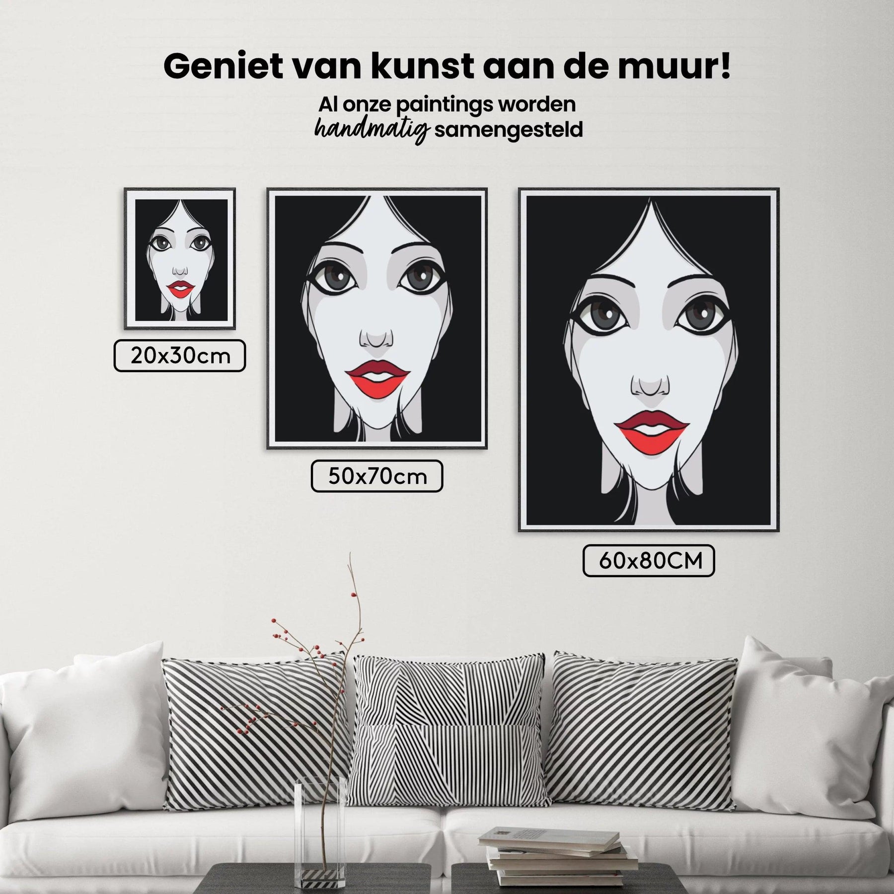 Diamantmaleri - Kvinde med røde læber - SEOS Shop ®
