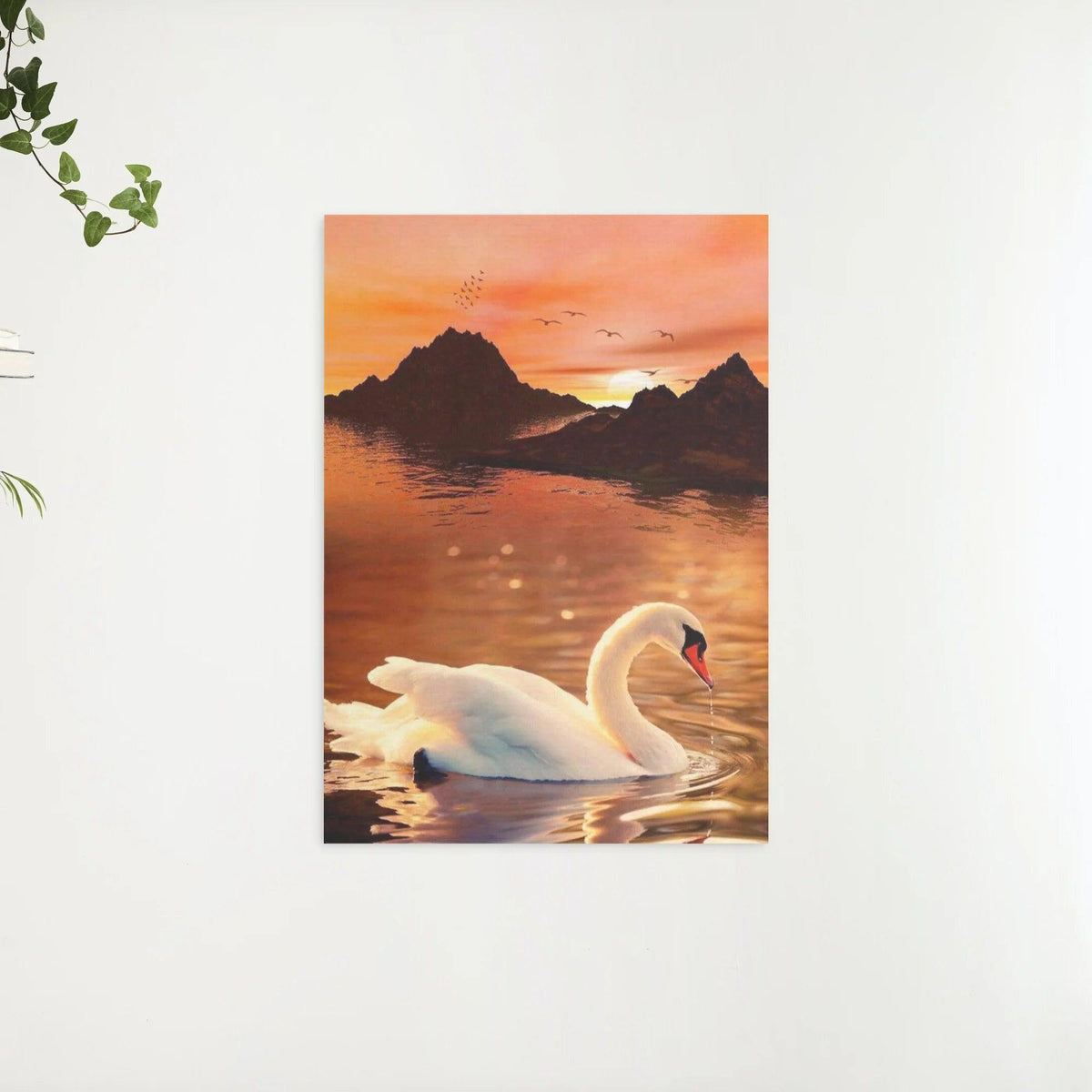 Diamantmaleri Svane i rød himmel - SEOS Shop ®
