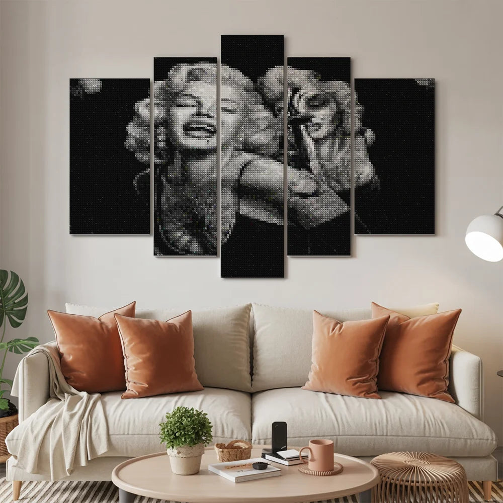 Diamantmaleri Marilyn Monroe 5 paneler - SEOS Shop ®