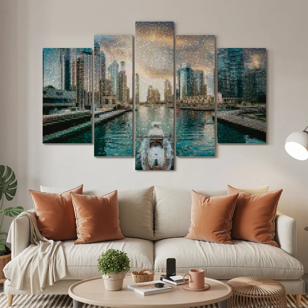 Diamantmaling Smukke bygninger i byen 5 dele - SEOS Shop ®
