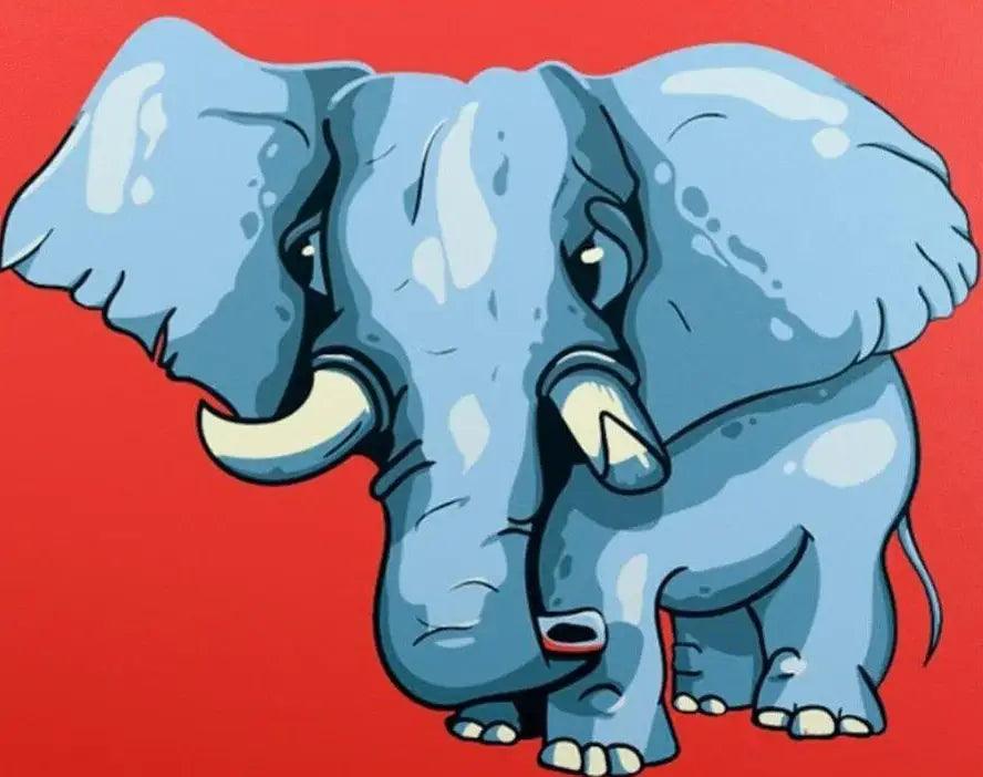 Diamantmaleri - Babyelefantkalv