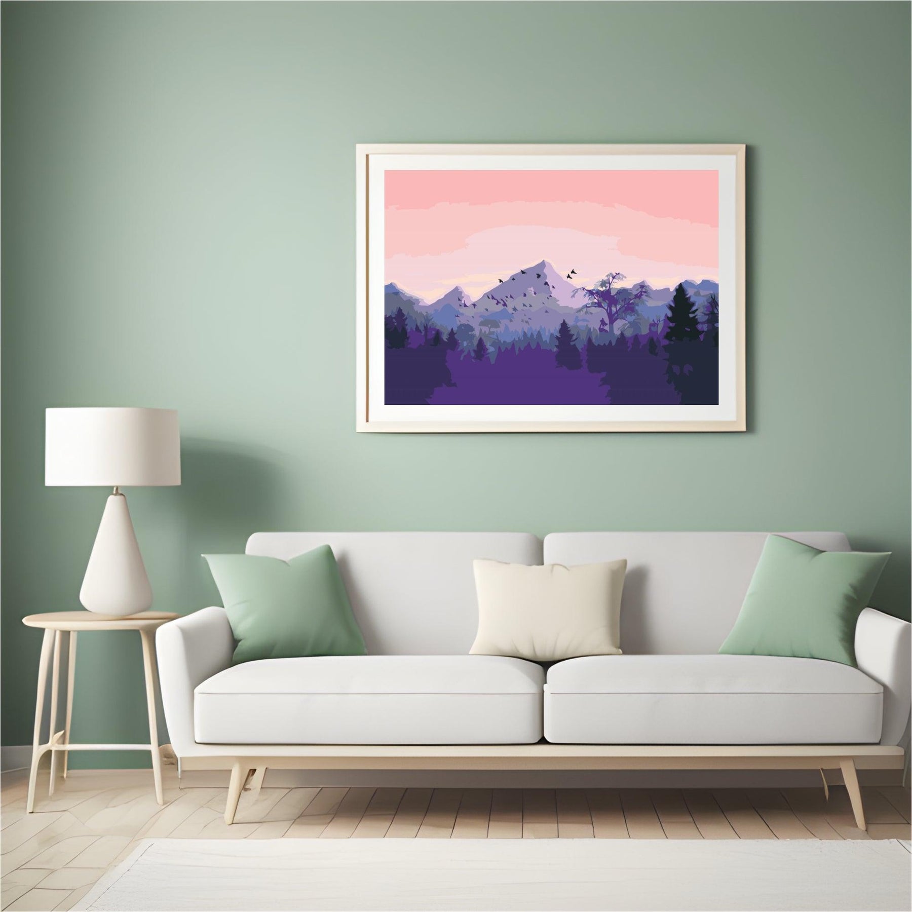 Diamantmaleri - Bjerge ved solnedgang - SEOS Shop ®