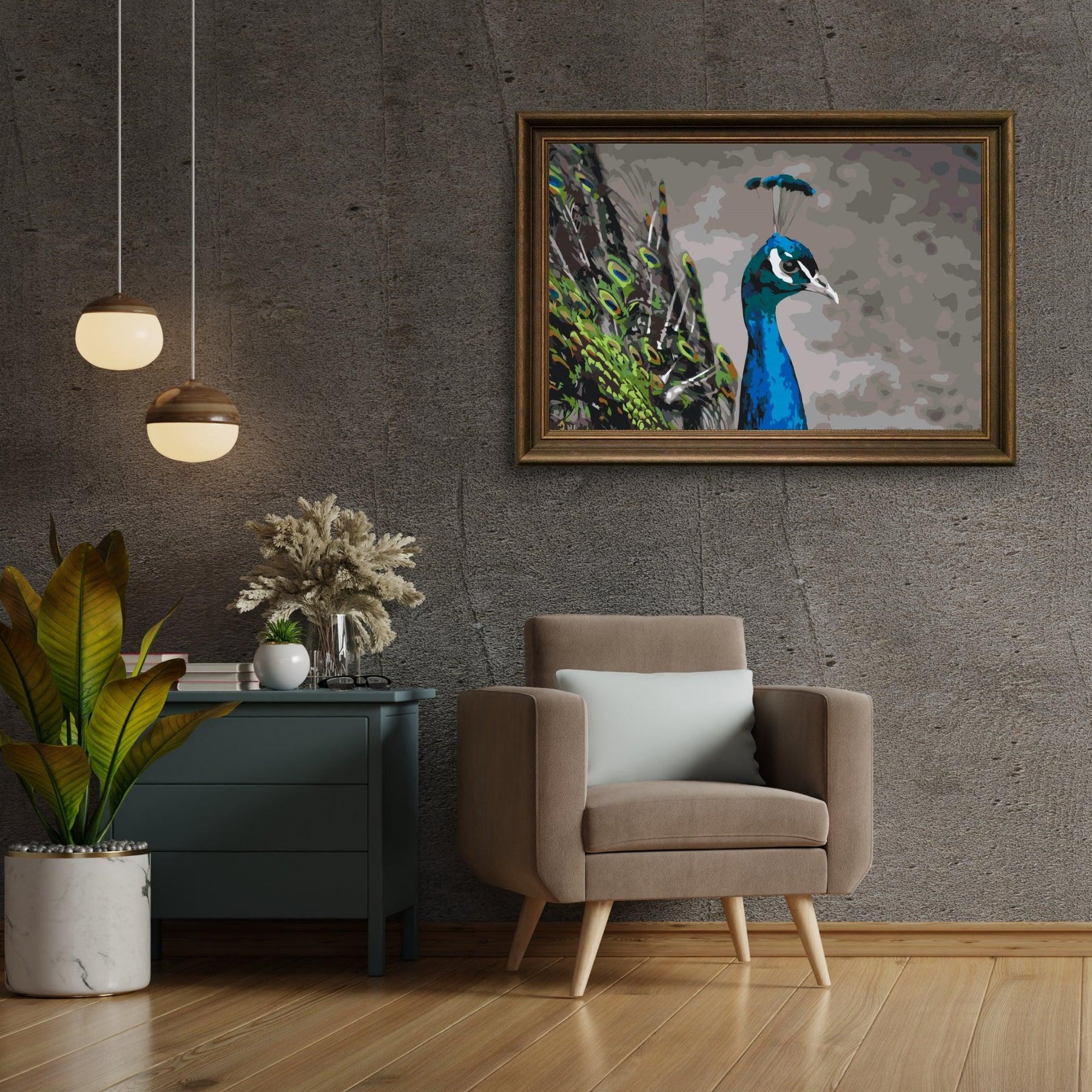 Diamantmaling - Den majestætiske påfugl - SEOS®