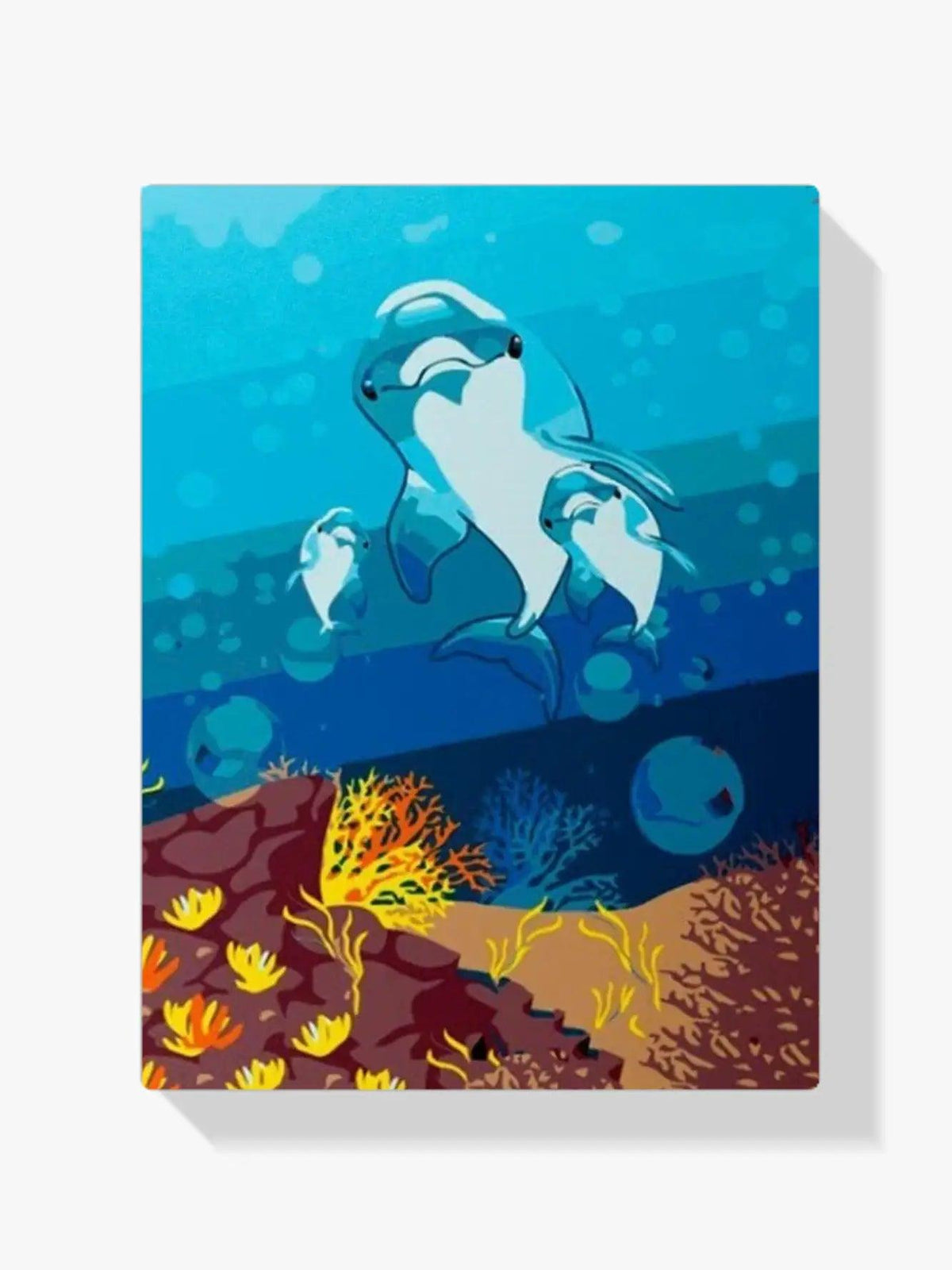 Diamantmaleri - Delfinfamilie