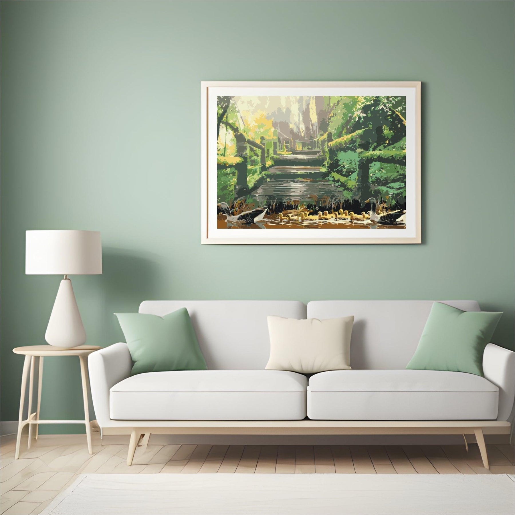 Diamantmaling - Andefamilie i parken - SEOS®