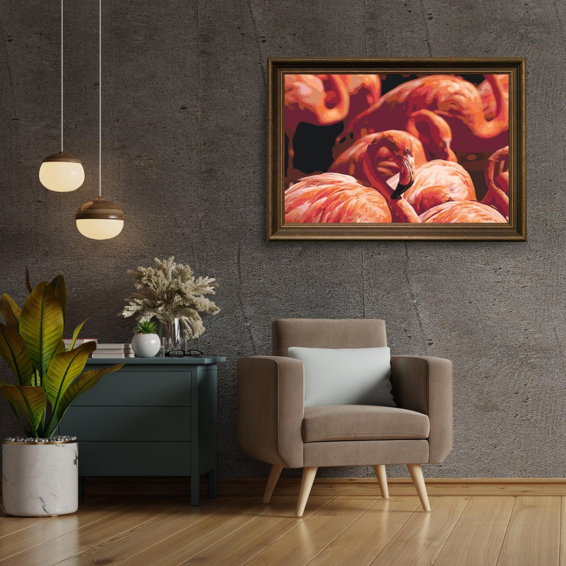 Diamantmaleri - Flamingoer 2 - SEOS®