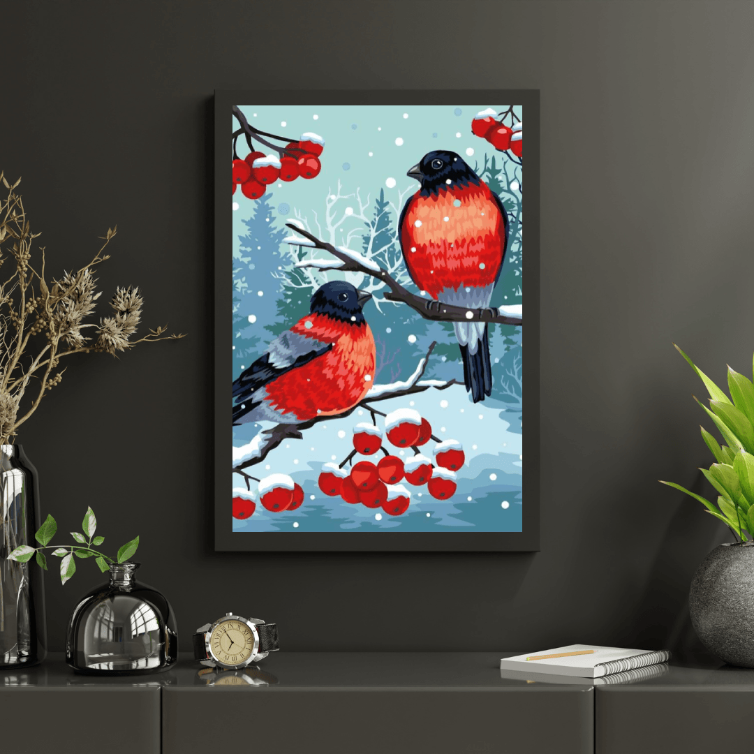 Diamantmaleri - Stillits Fugl Hvid - SEOS®