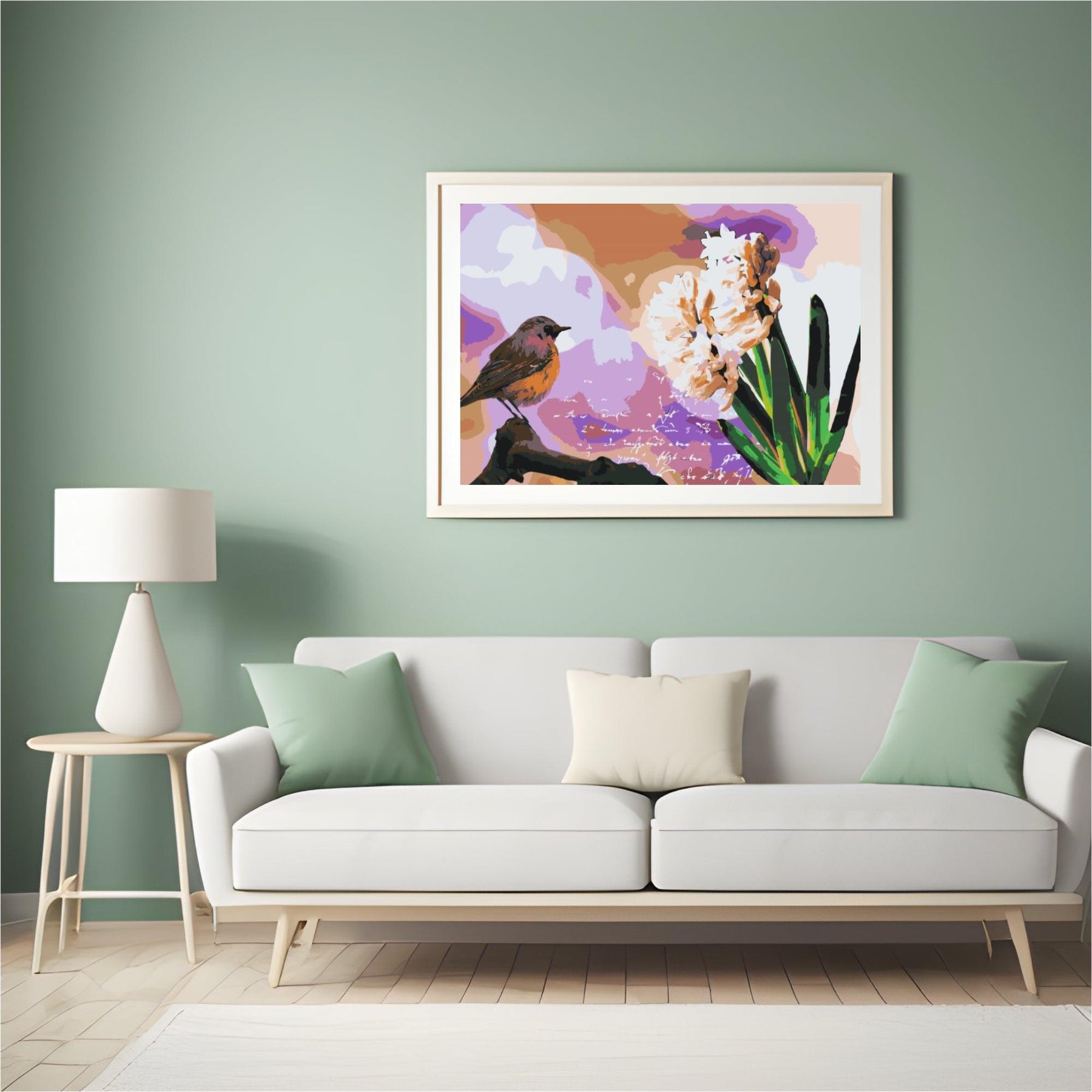 Diamantmaling - Hyacint og fugl - SEOS®