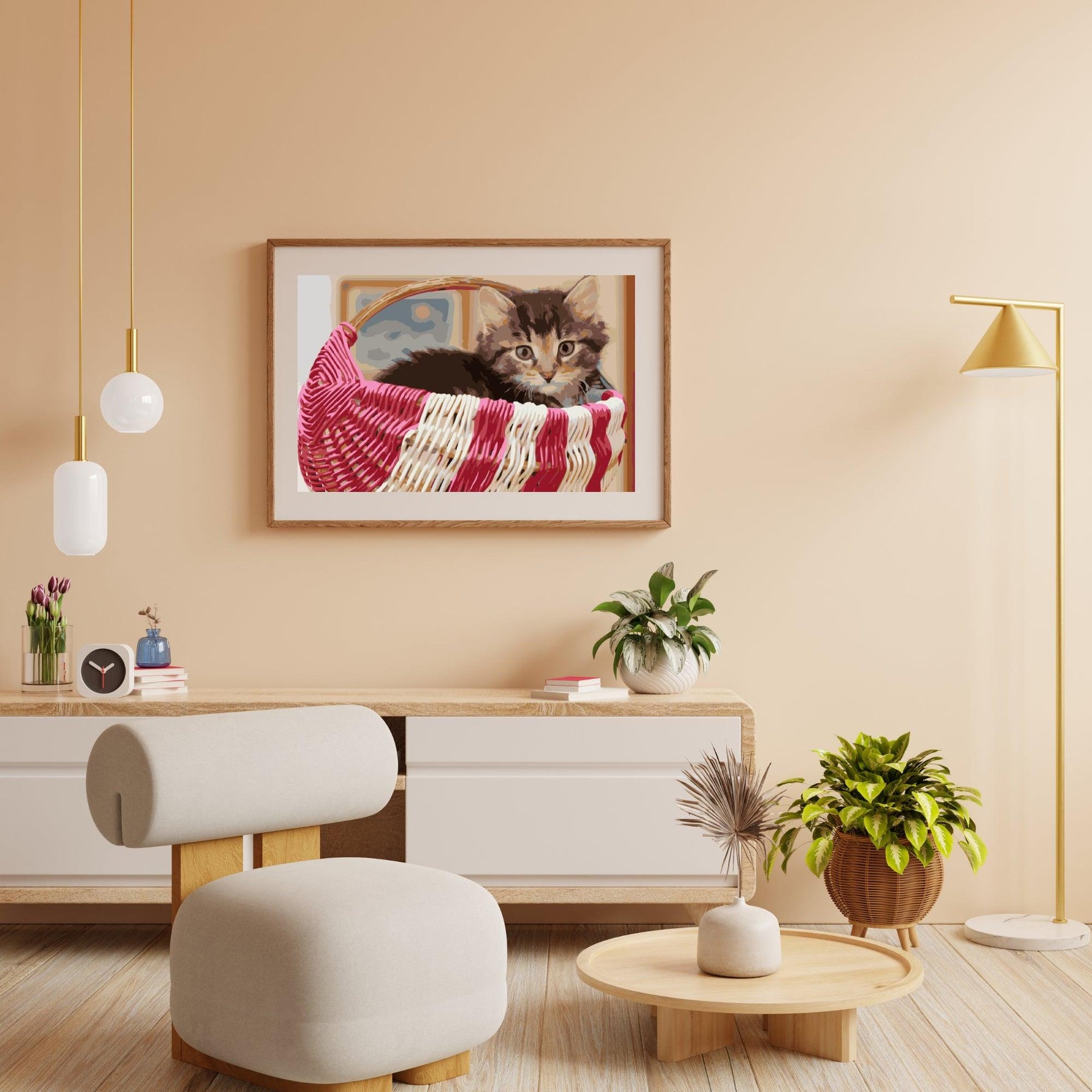 Diamantmaling - Kat i kurven - SEOS®